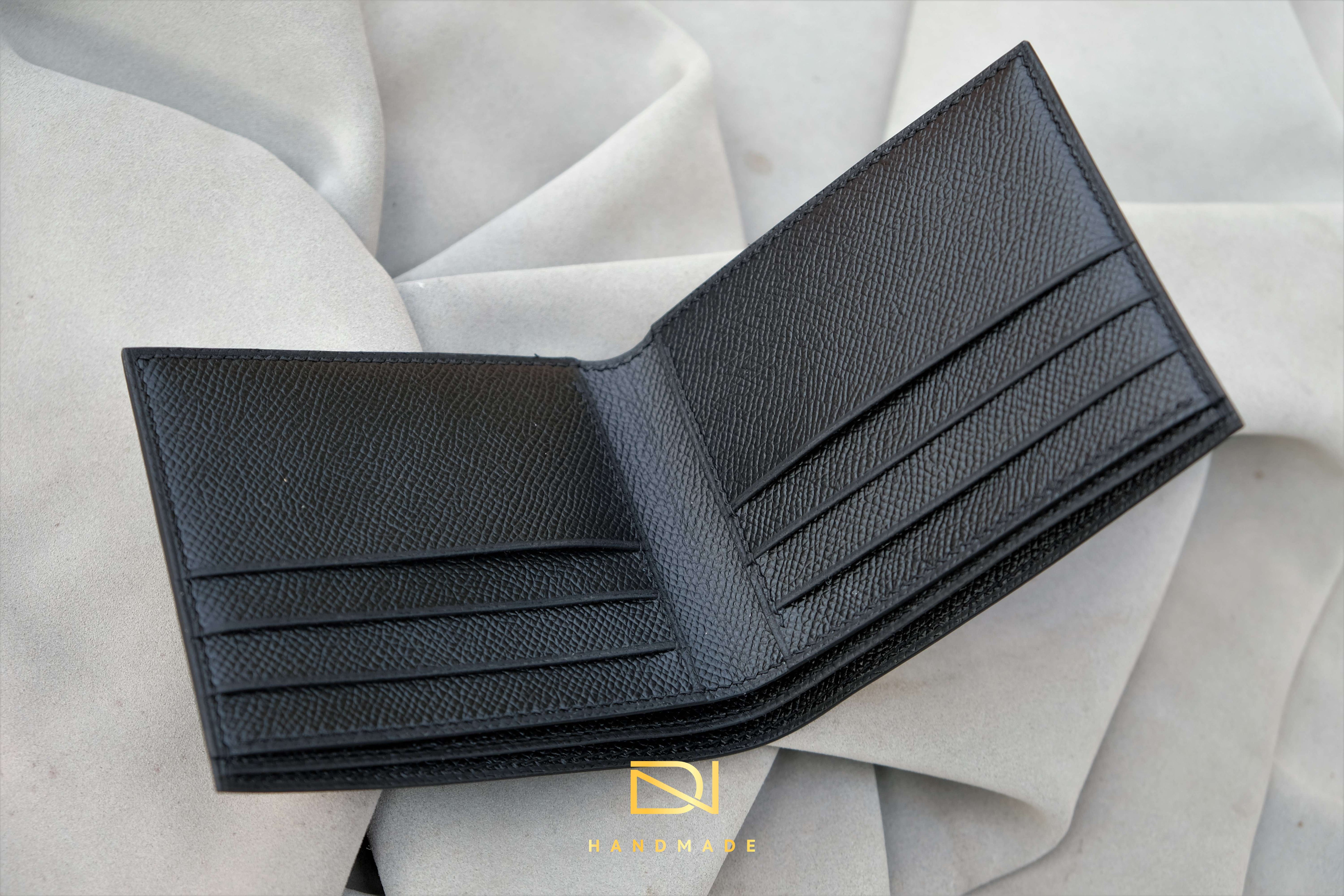 Made-to-Order Navy Ostrich Leather Wallet