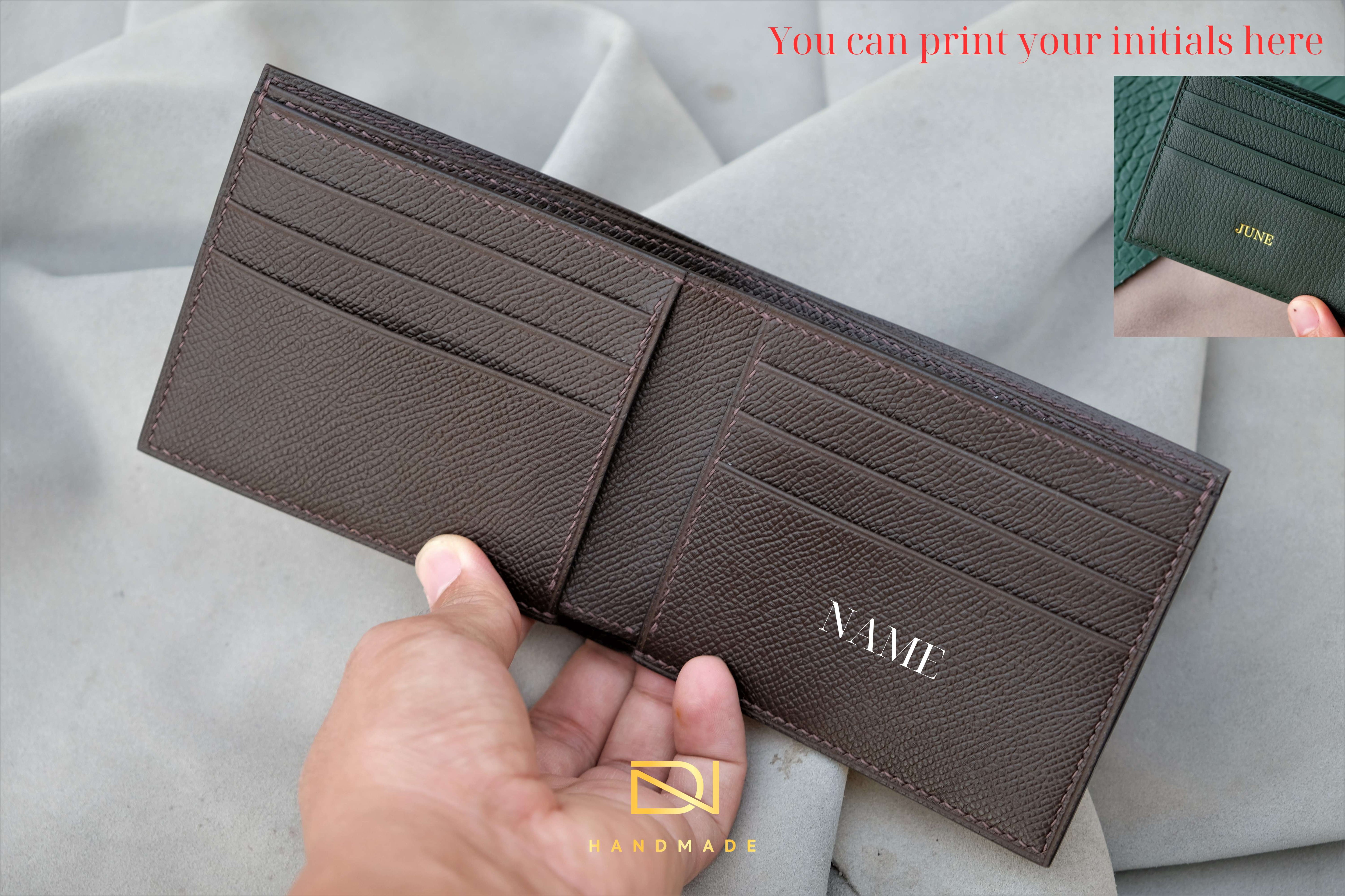 Made-to-Order Brown Ostrich Leather Wallet