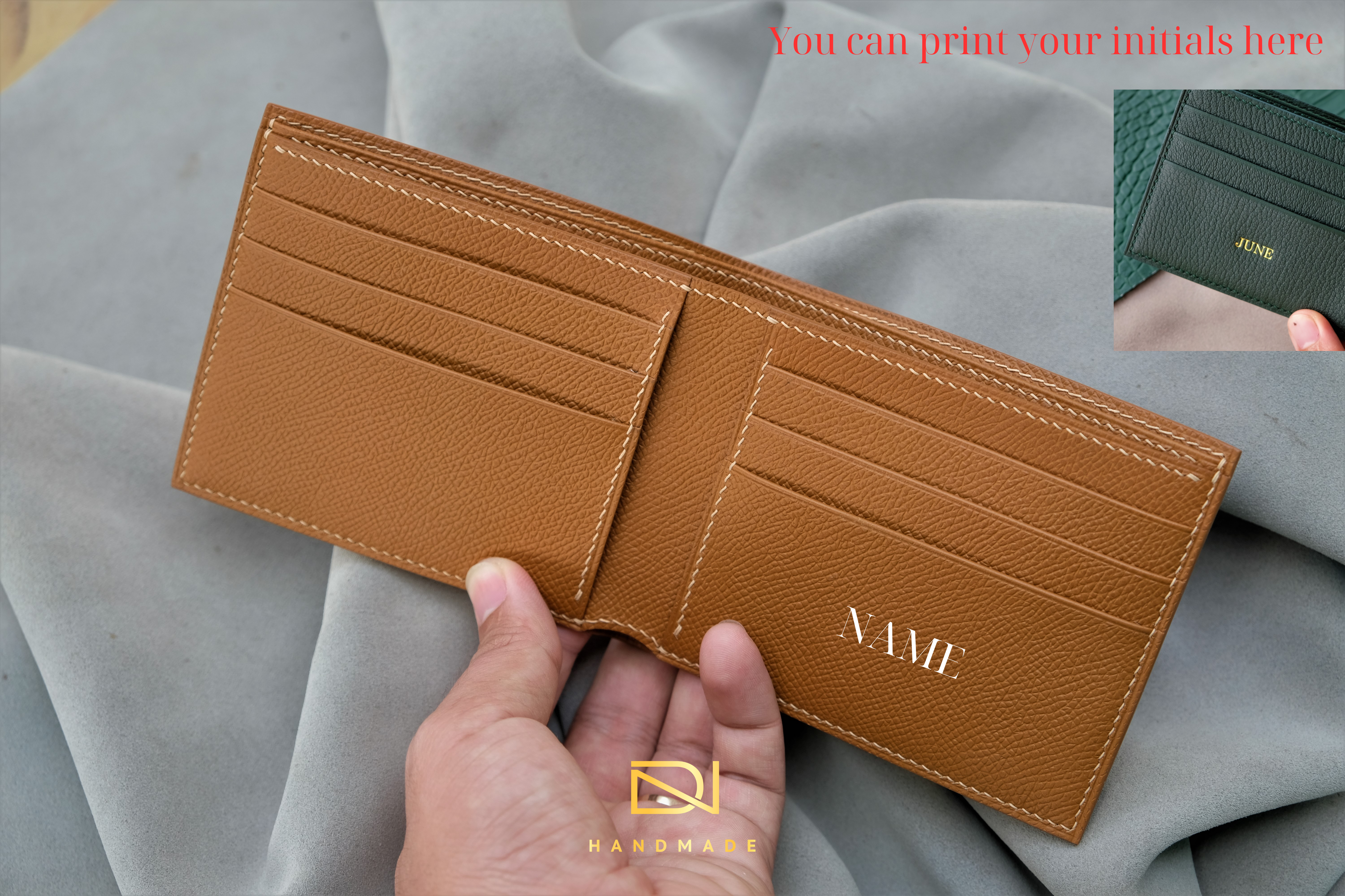 Made-to-Order Ostrich Leather Wallet Gold