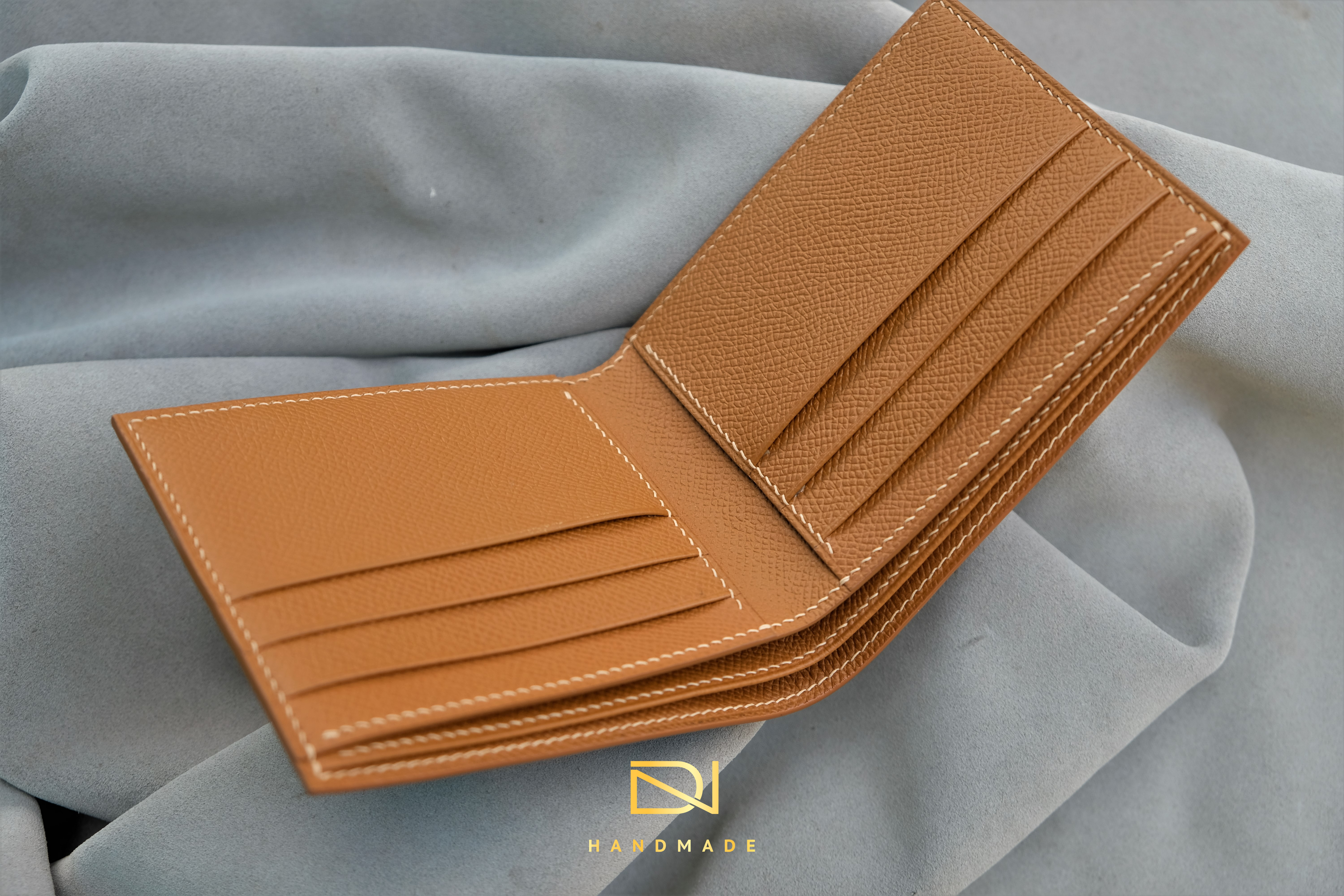 Made-to-Order Ostrich Leather Wallet Gold