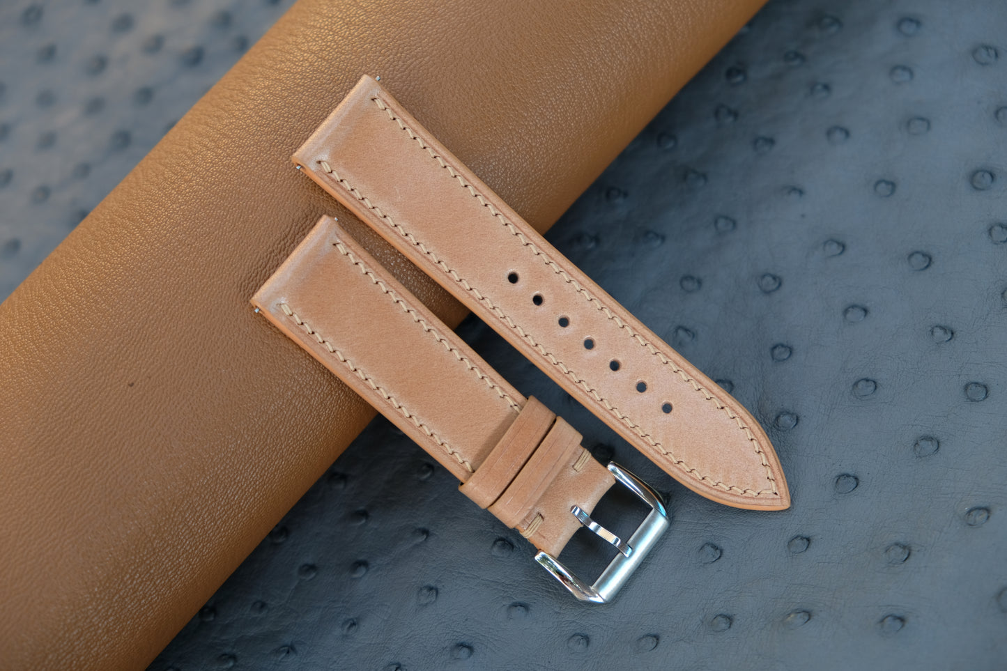 Naturally Shinki Hikaku Shell Cordovan Leather Strap