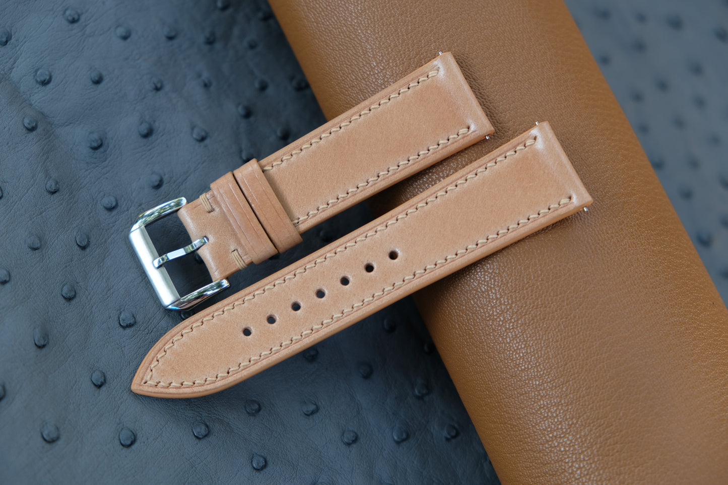 Naturally Shinki Hikaku Shell Cordovan Leather Strap