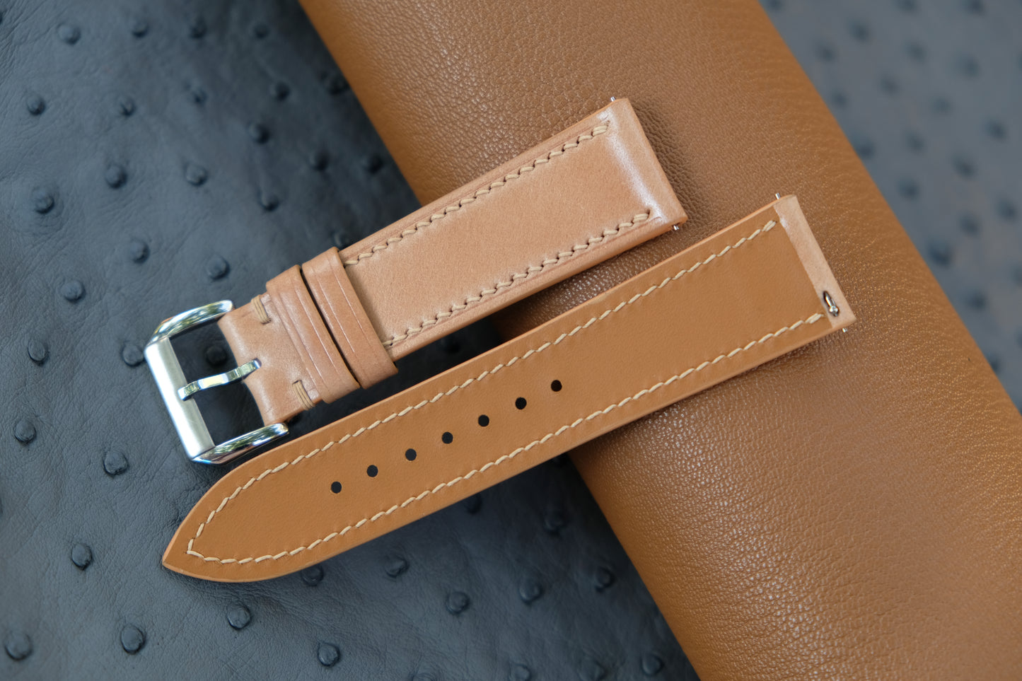 Naturally Shinki Hikaku Shell Cordovan Leather Strap