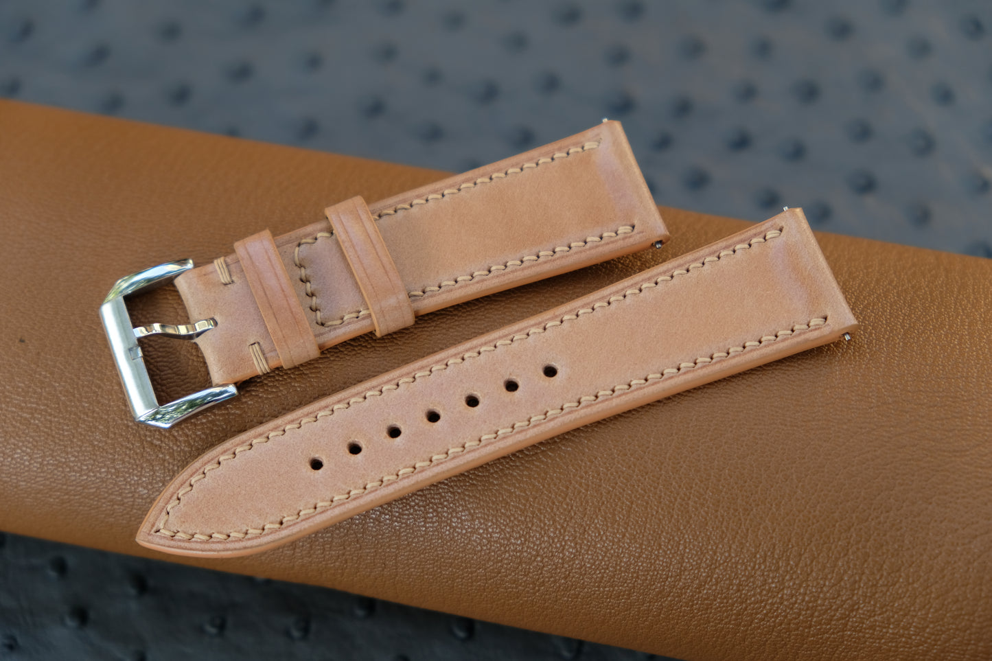 Naturally Shinki Hikaku Shell Cordovan Leather Strap