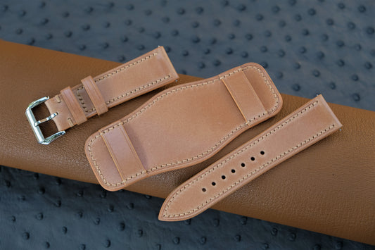 Bund Watch Strap,Naturally Shell Cordovan Watch Strap