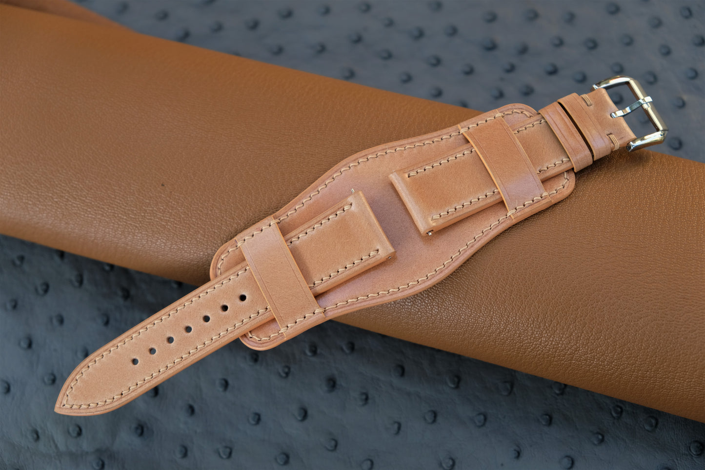 Bund Watch Strap,Naturally Shell Cordovan Watch Strap