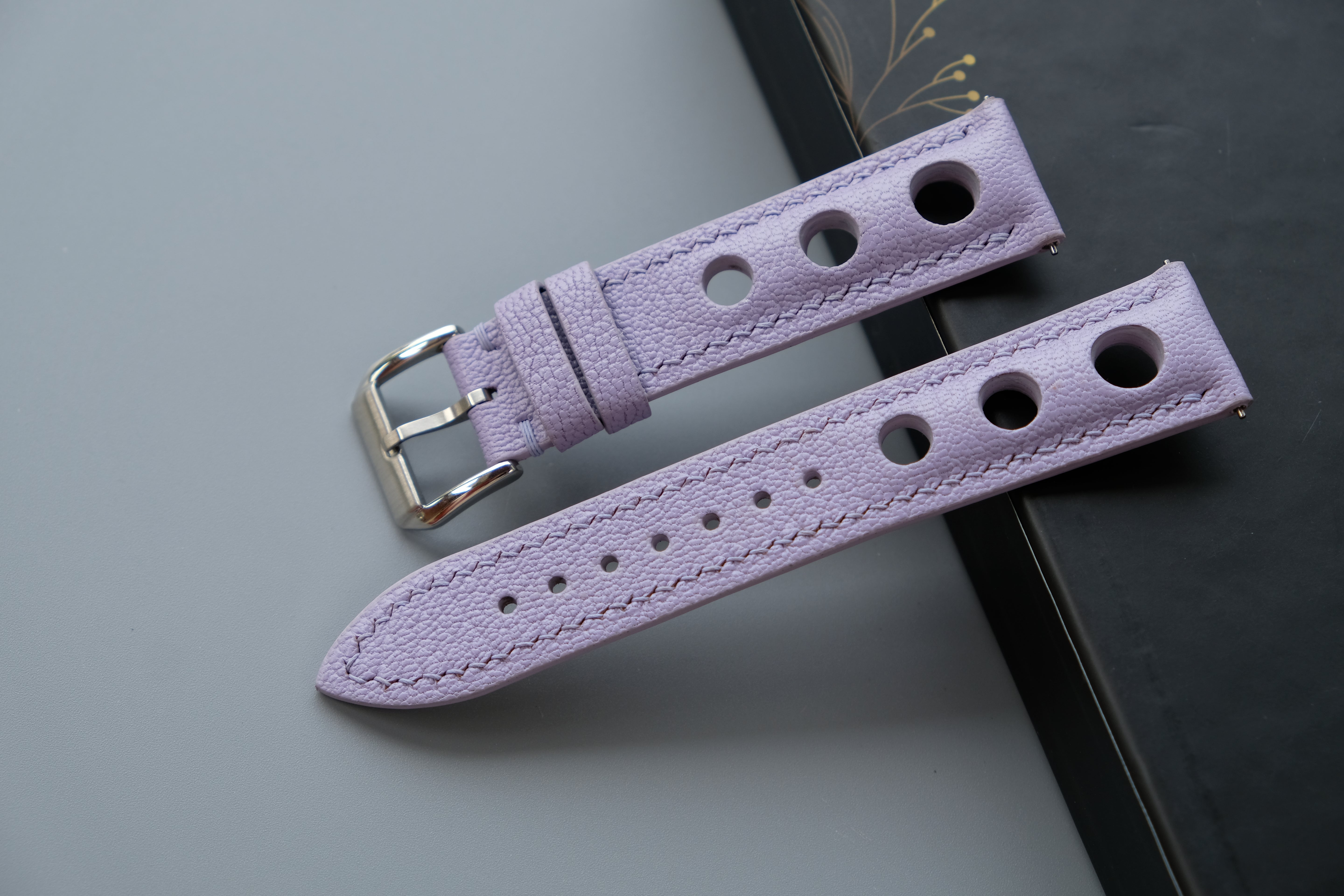 Lavender Purple Alran Chevre Leather Watch Strap