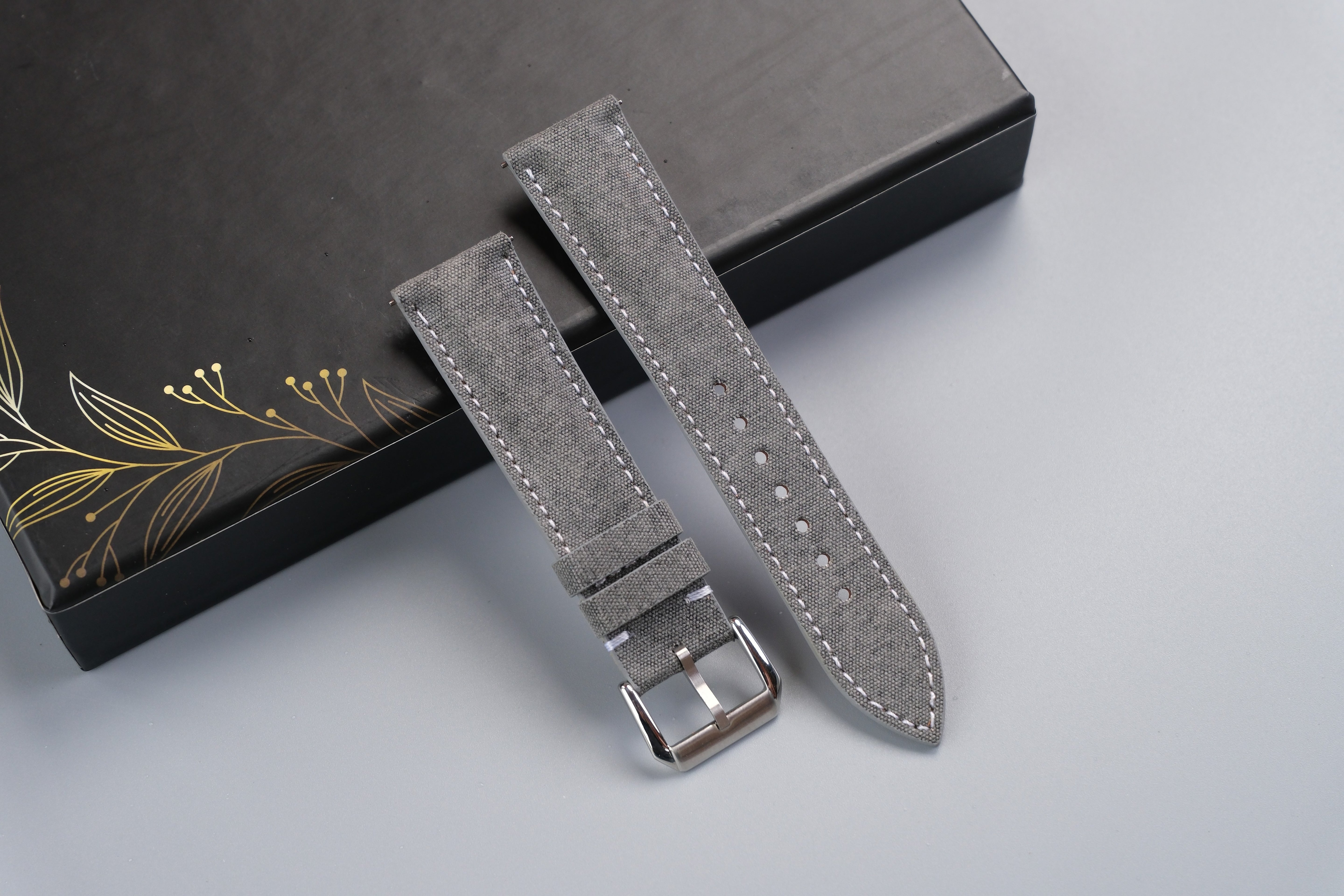 Canvas Watch Strap - Custom Size, Handmade Cotton Band 1