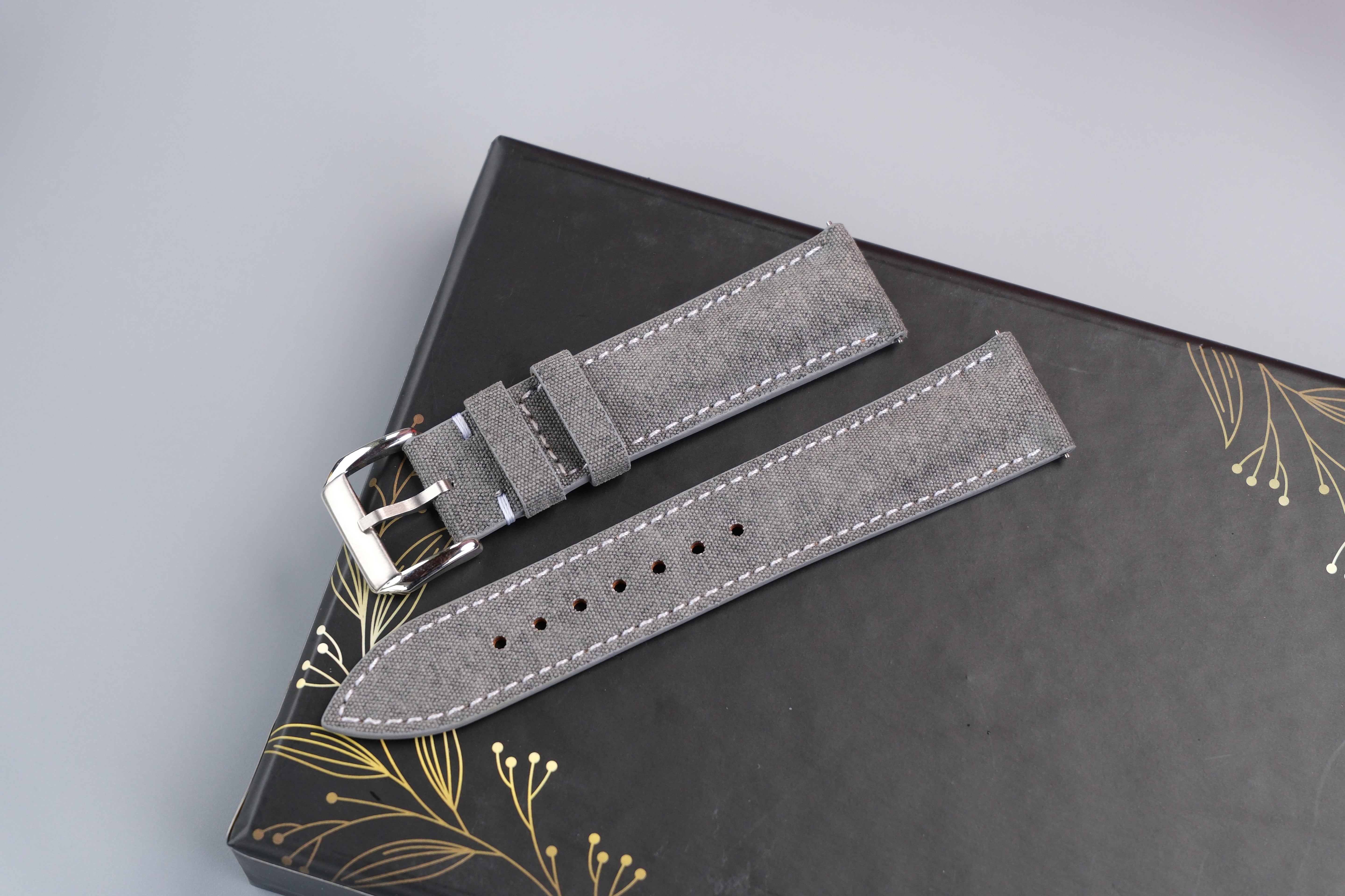 Canvas Watch Strap - Custom Size, Handmade Cotton Band 1