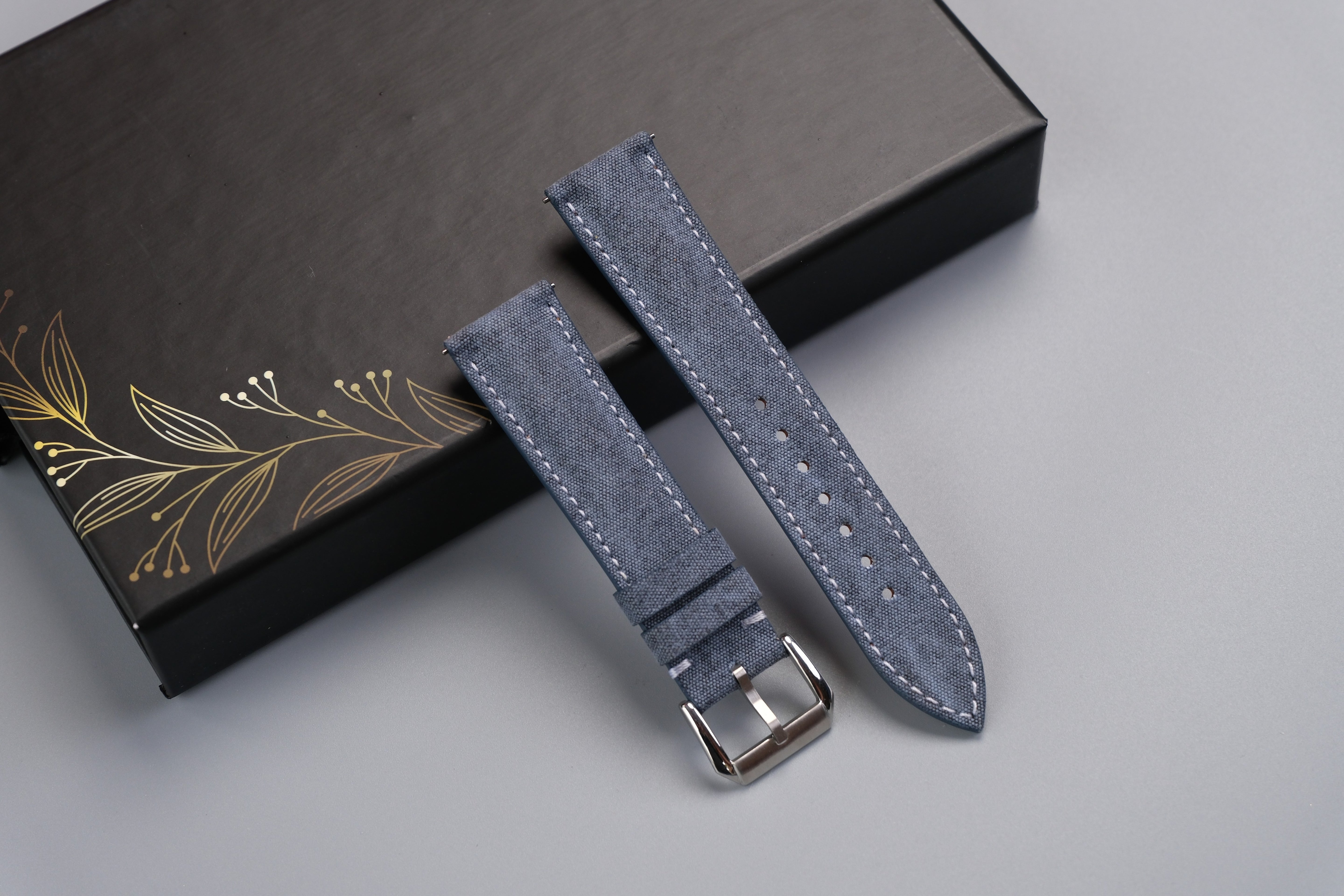Canvas Watch Strap - Custom Size, Handmade Cotton Band (3)