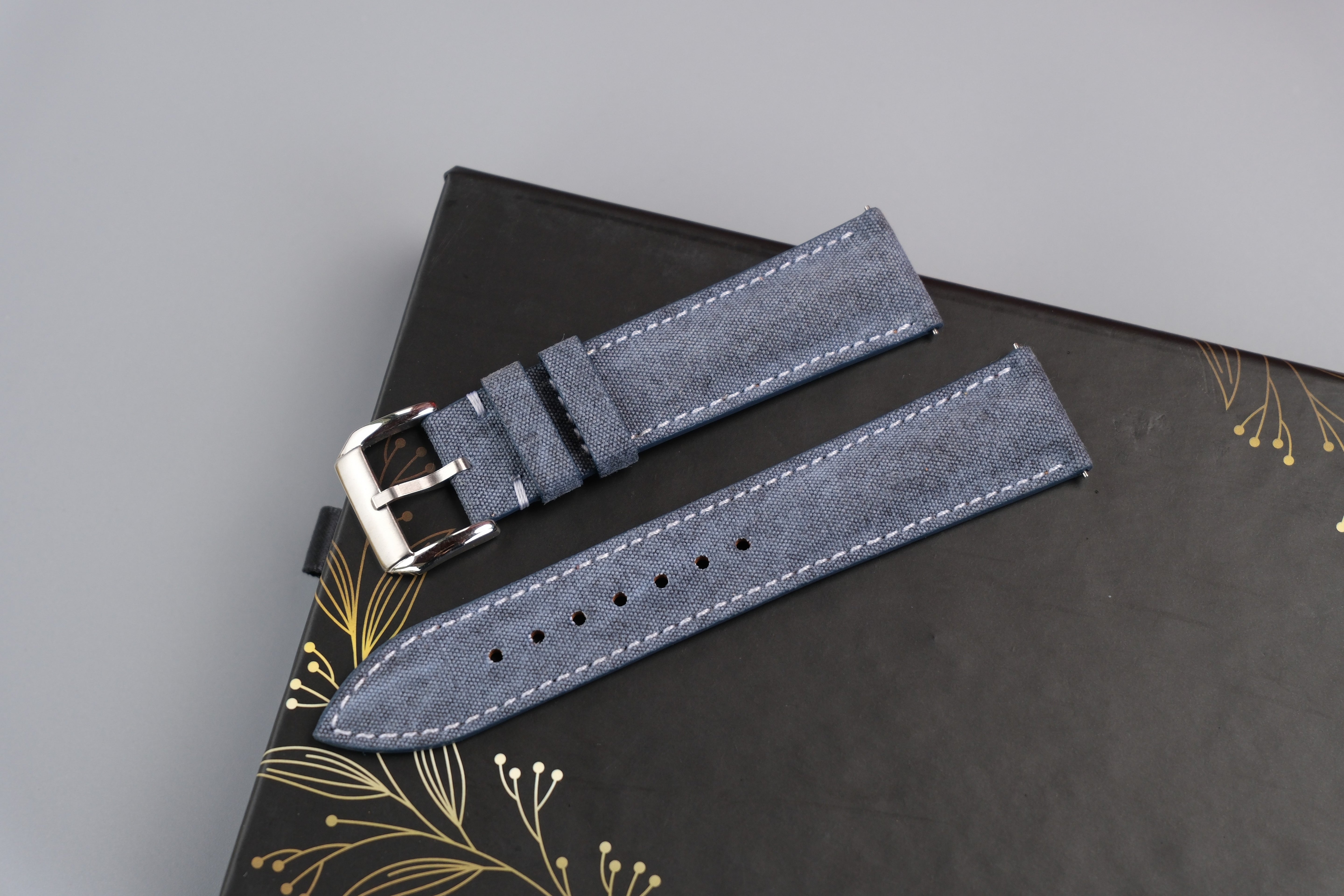 Canvas Watch Strap - Custom Size, Handmade Cotton Band (3)