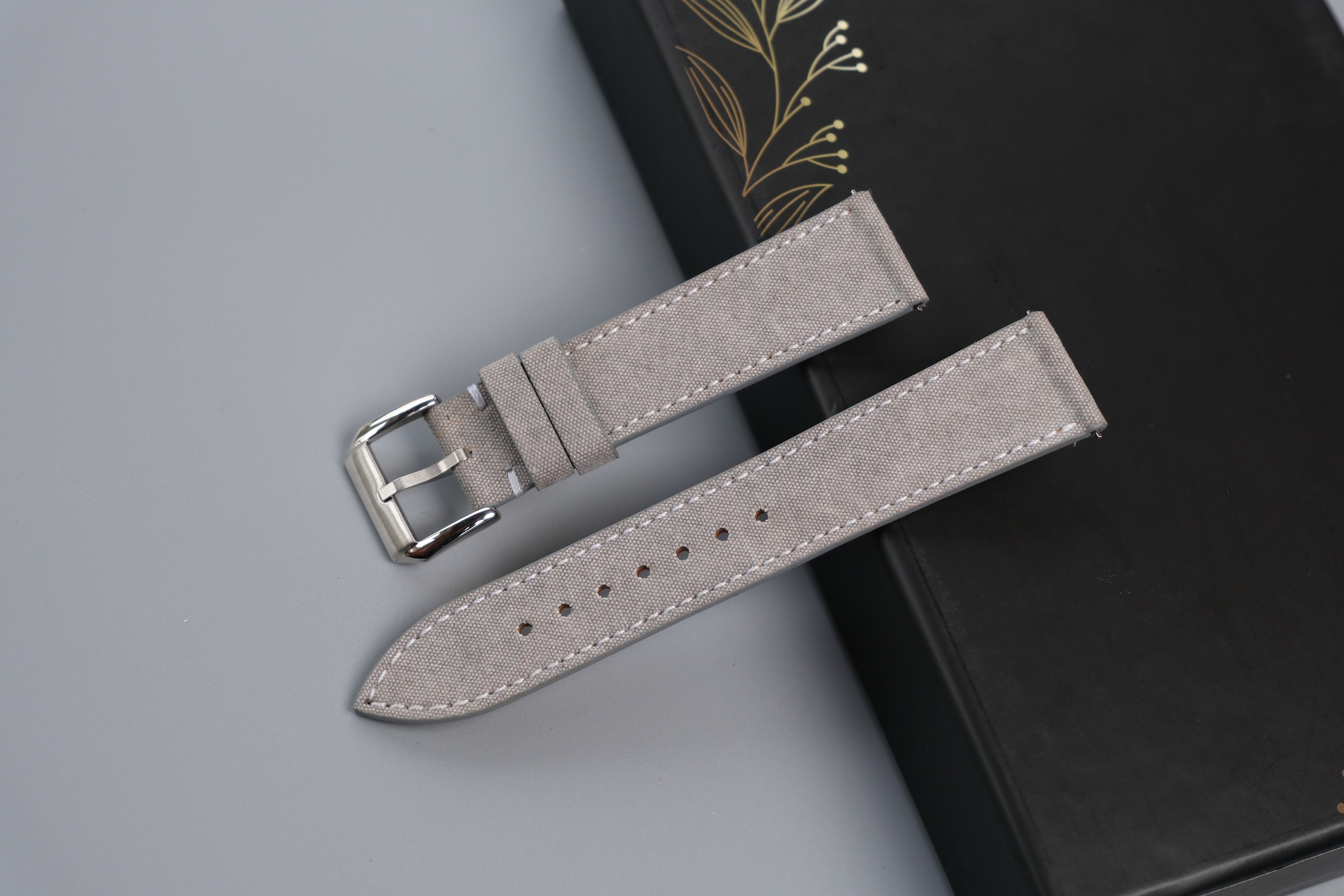 Canvas Watch Strap - Custom Size, Handmade Cotton Band (4)
