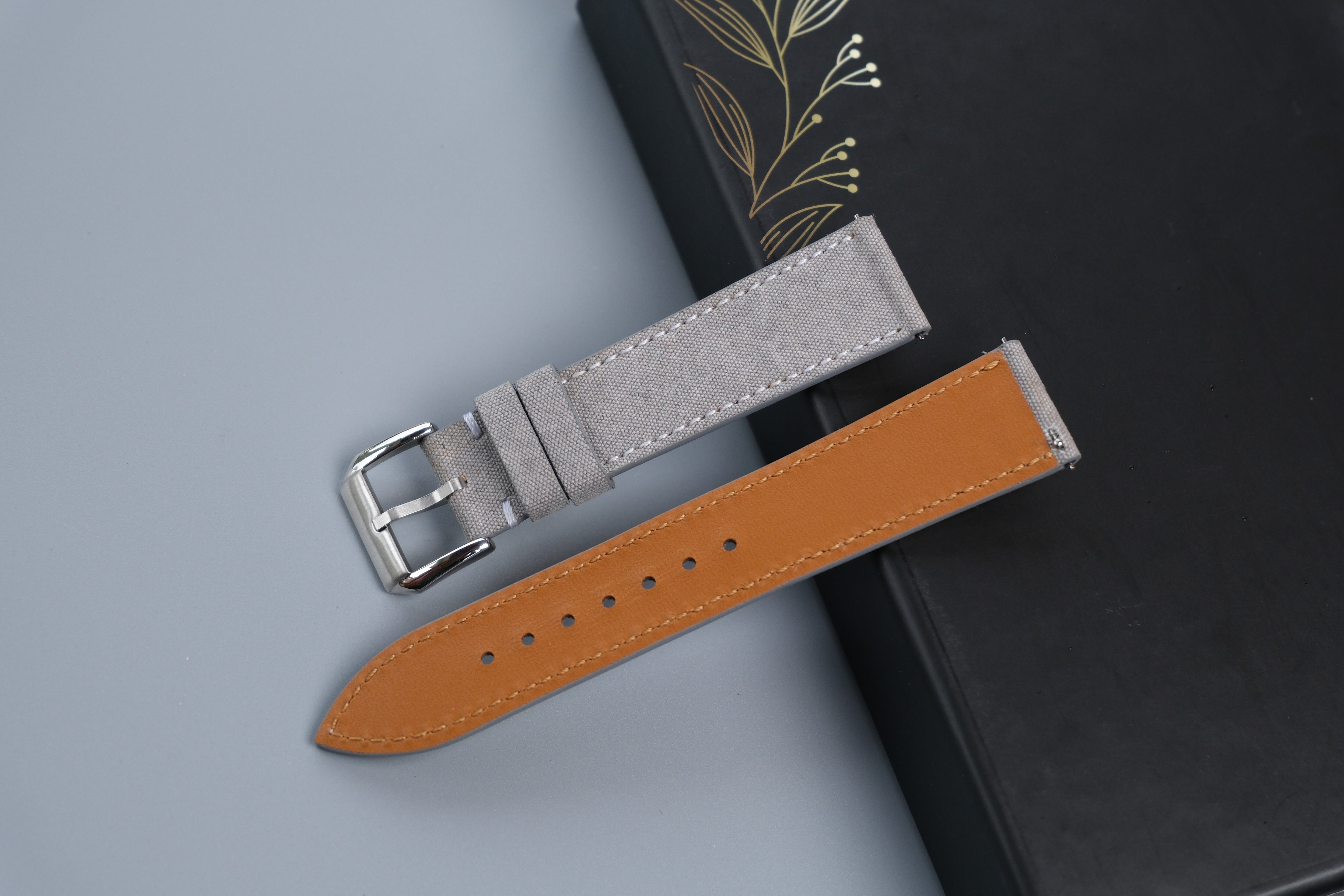 Canvas Watch Strap - Custom Size, Handmade Cotton Band (4)