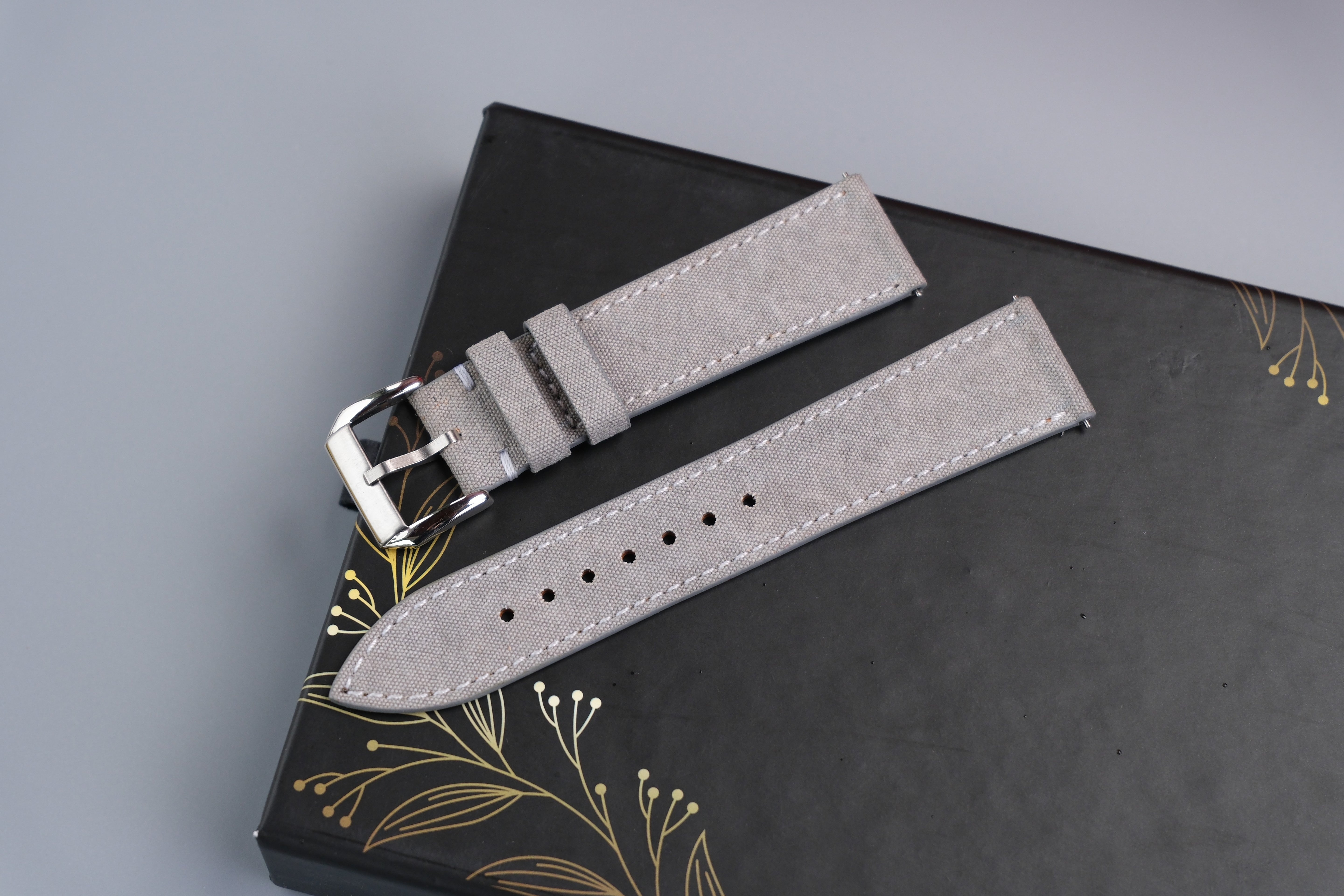 Canvas Watch Strap - Custom Size, Handmade Cotton Band (4)
