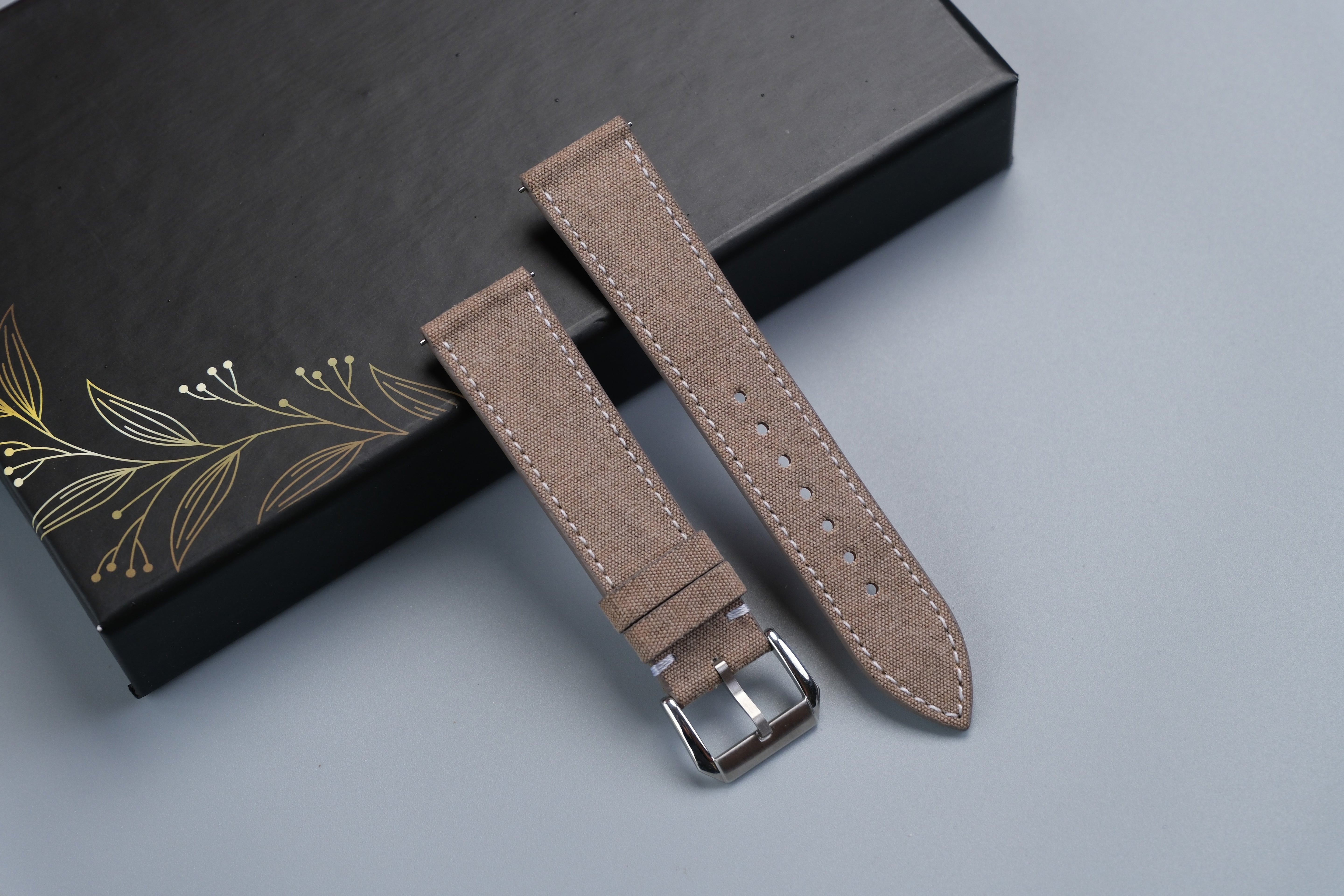 Canvas Watch Strap - Custom Size, Handmade Cotton Band (5)