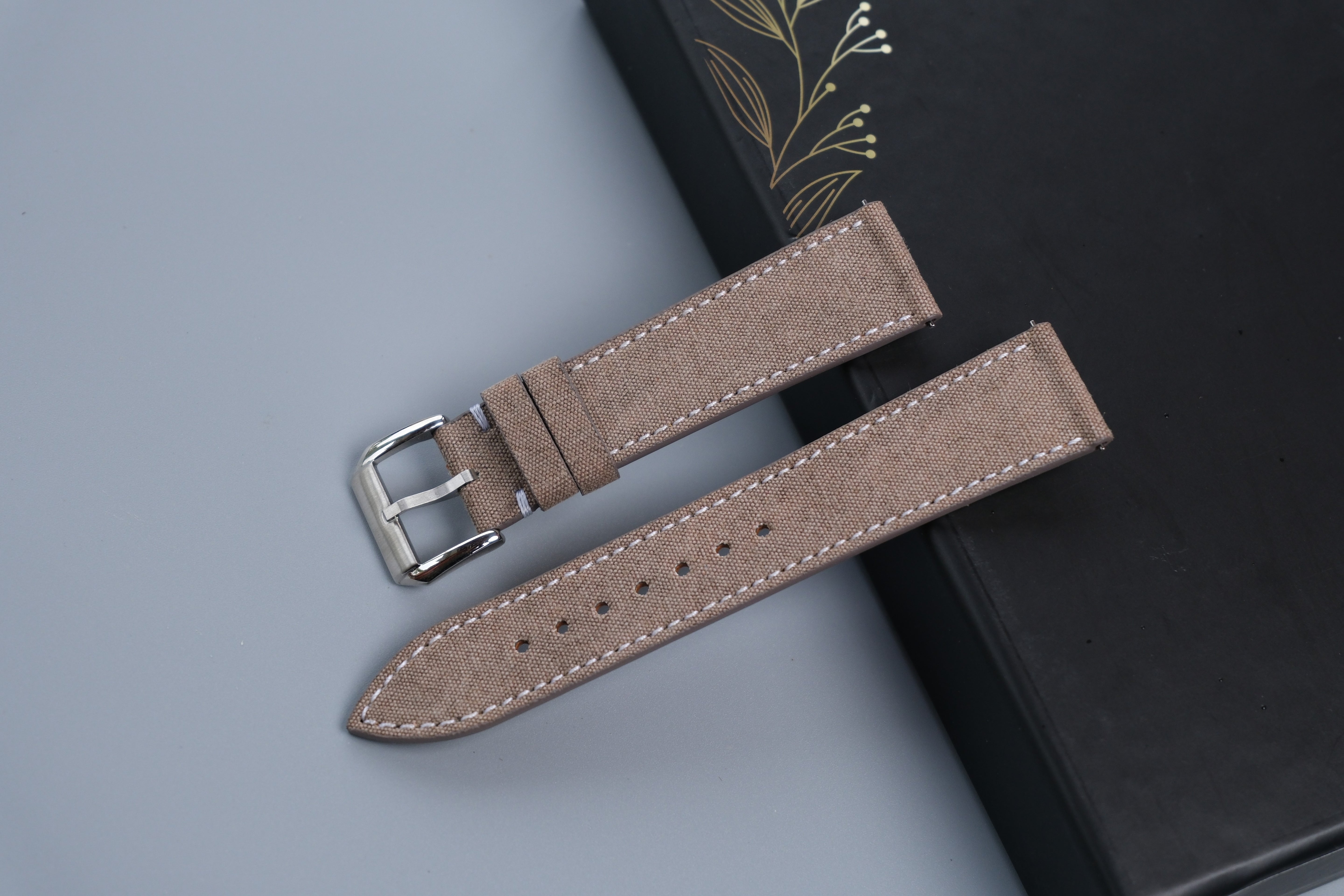 Canvas Watch Strap - Custom Size, Handmade Cotton Band (5)