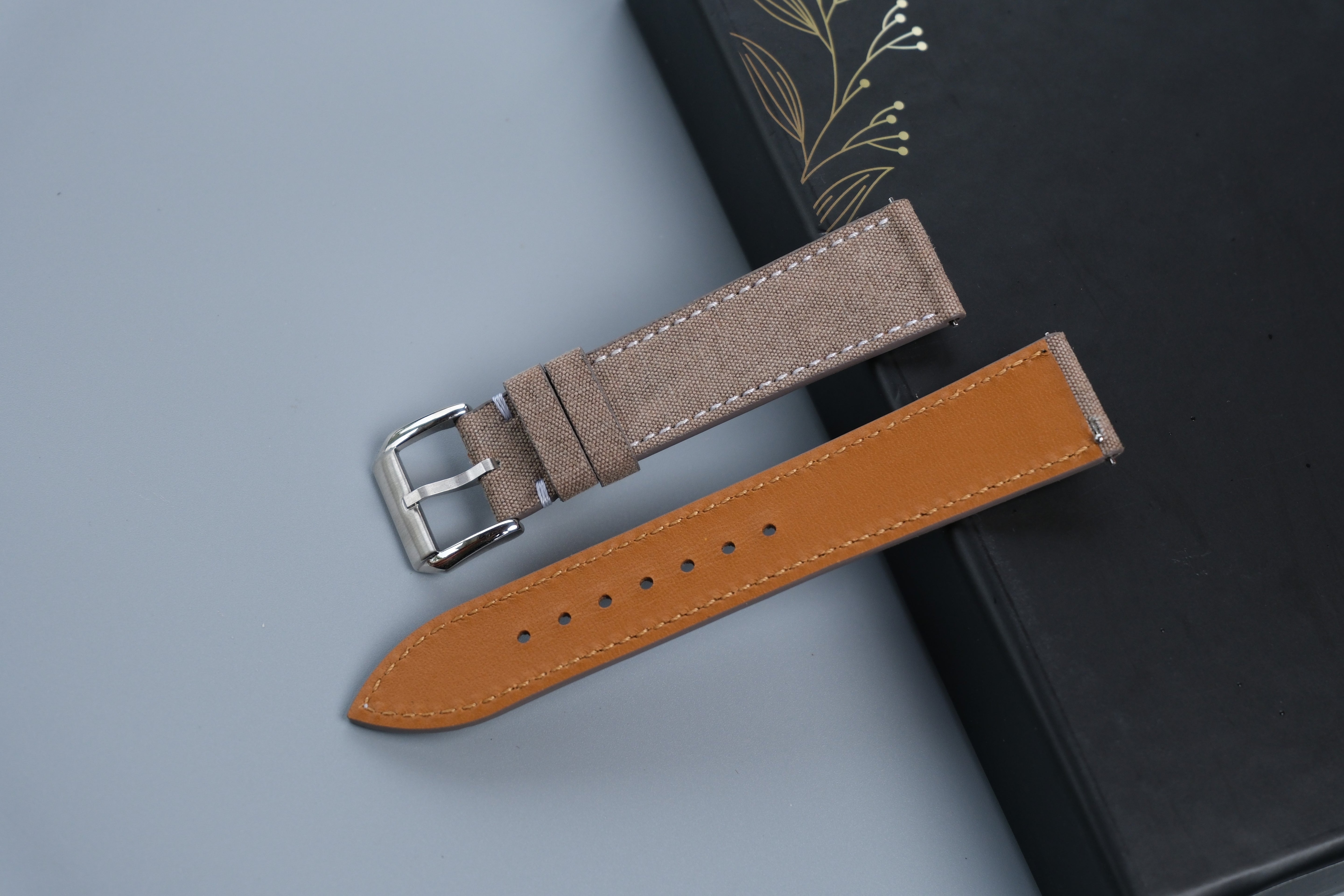 Canvas Watch Strap - Custom Size, Handmade Cotton Band (5)