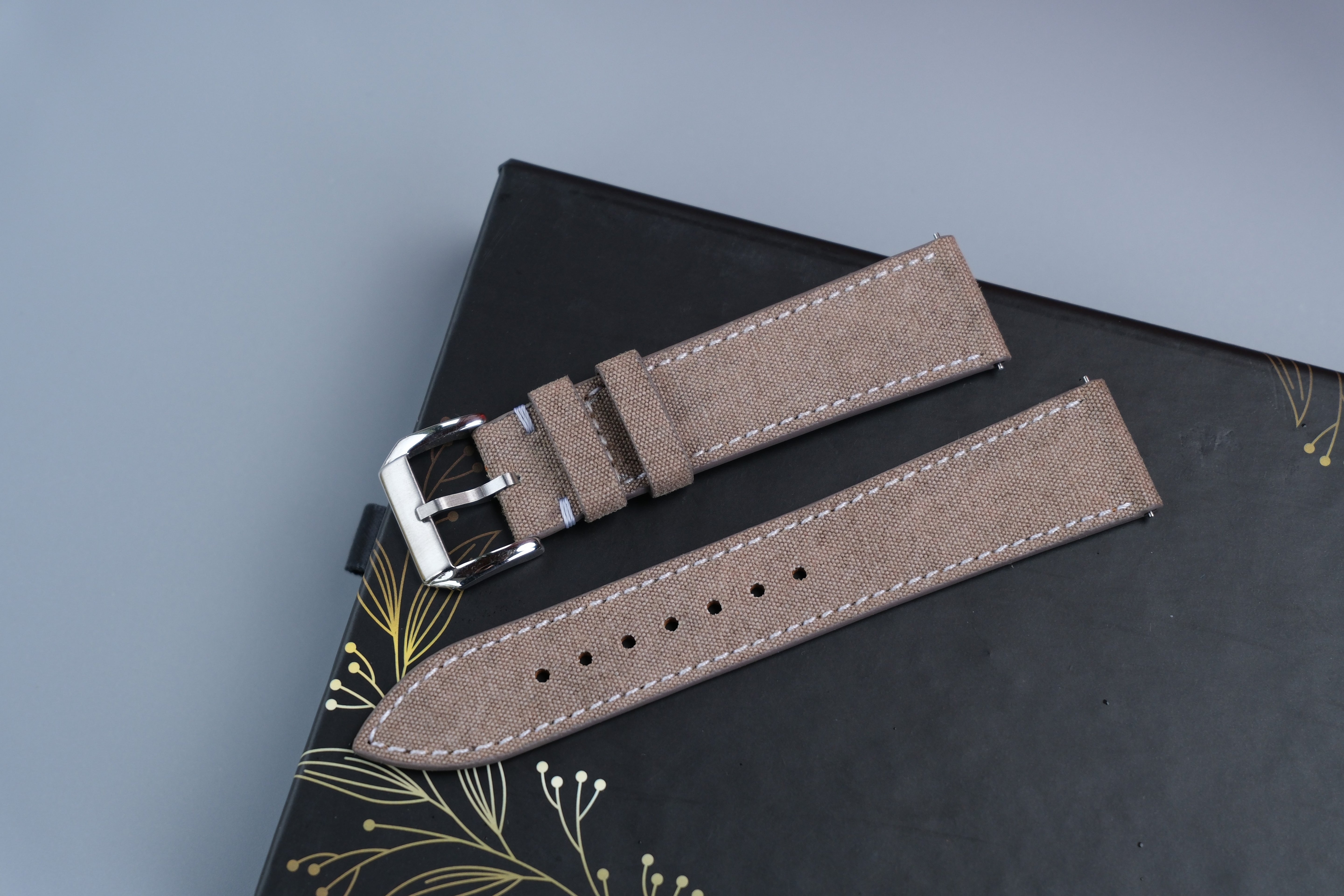 Canvas Watch Strap - Custom Size, Handmade Cotton Band (5)