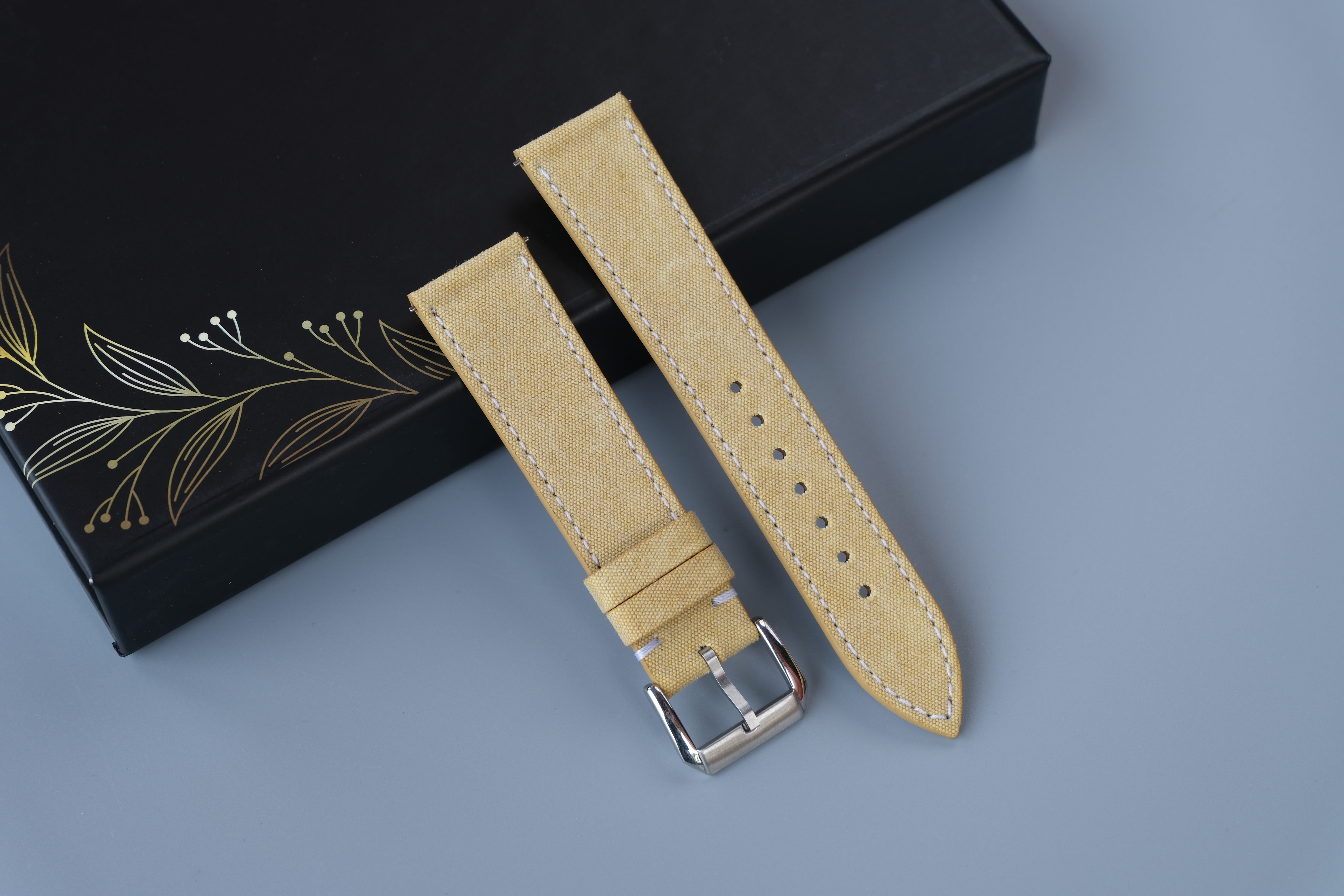 Canvas Watch Strap - Custom Size, Handmade Cotton Band (6)