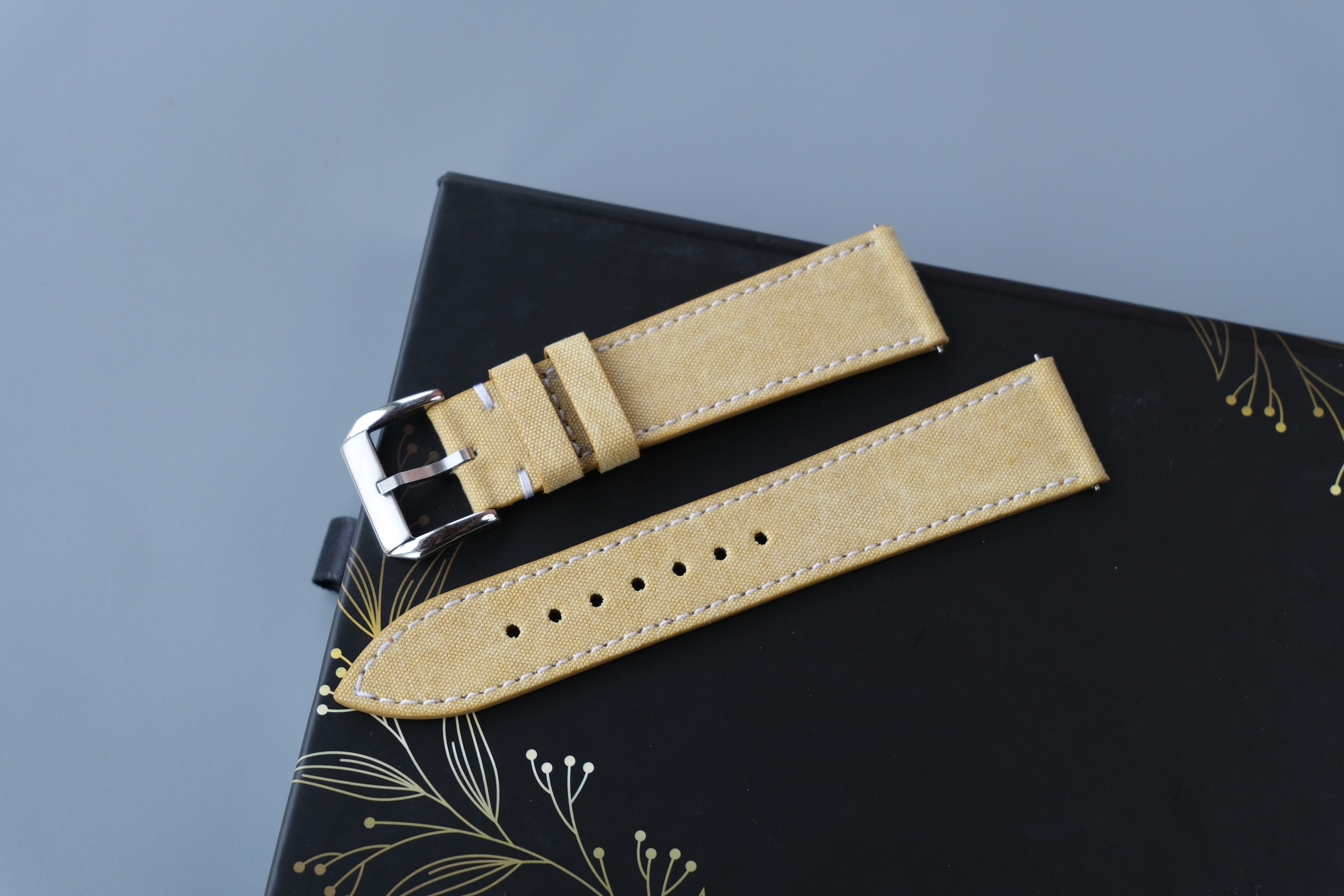 Canvas Watch Strap - Custom Size, Handmade Cotton Band (6)
