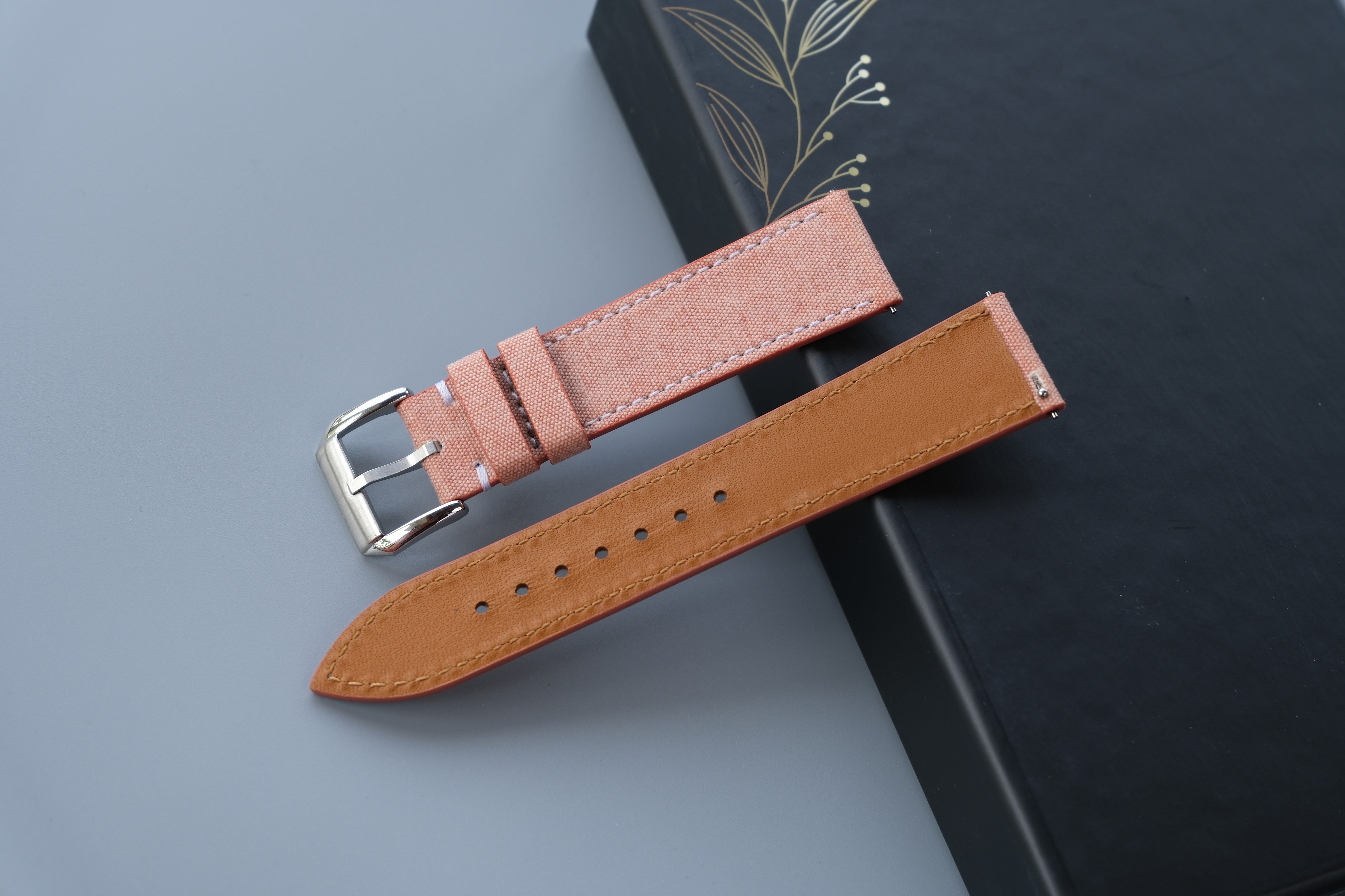 Canvas Watch Strap - Custom Size, Handmade Cotton Band (7)