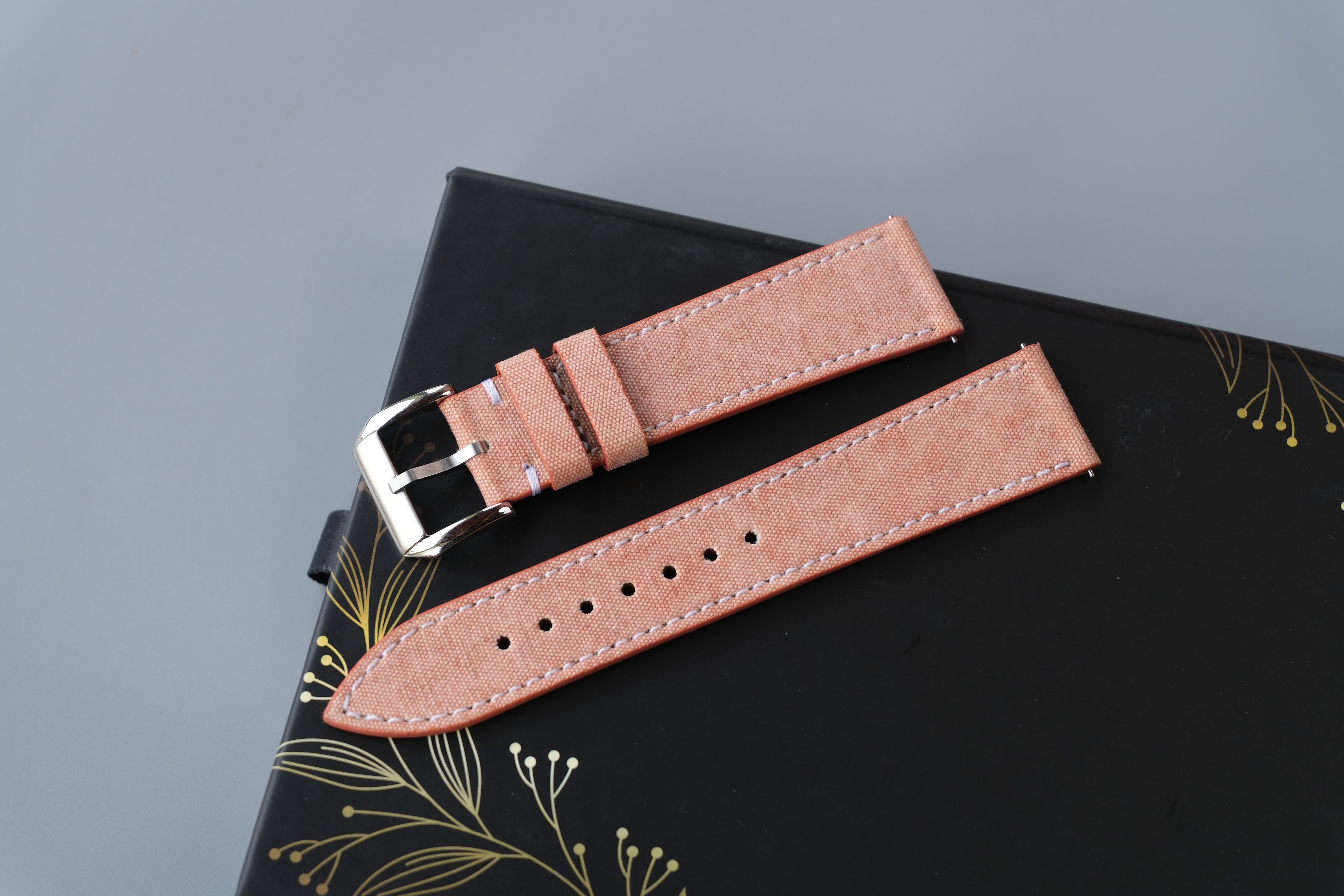 Canvas Watch Strap - Custom Size, Handmade Cotton Band (7)