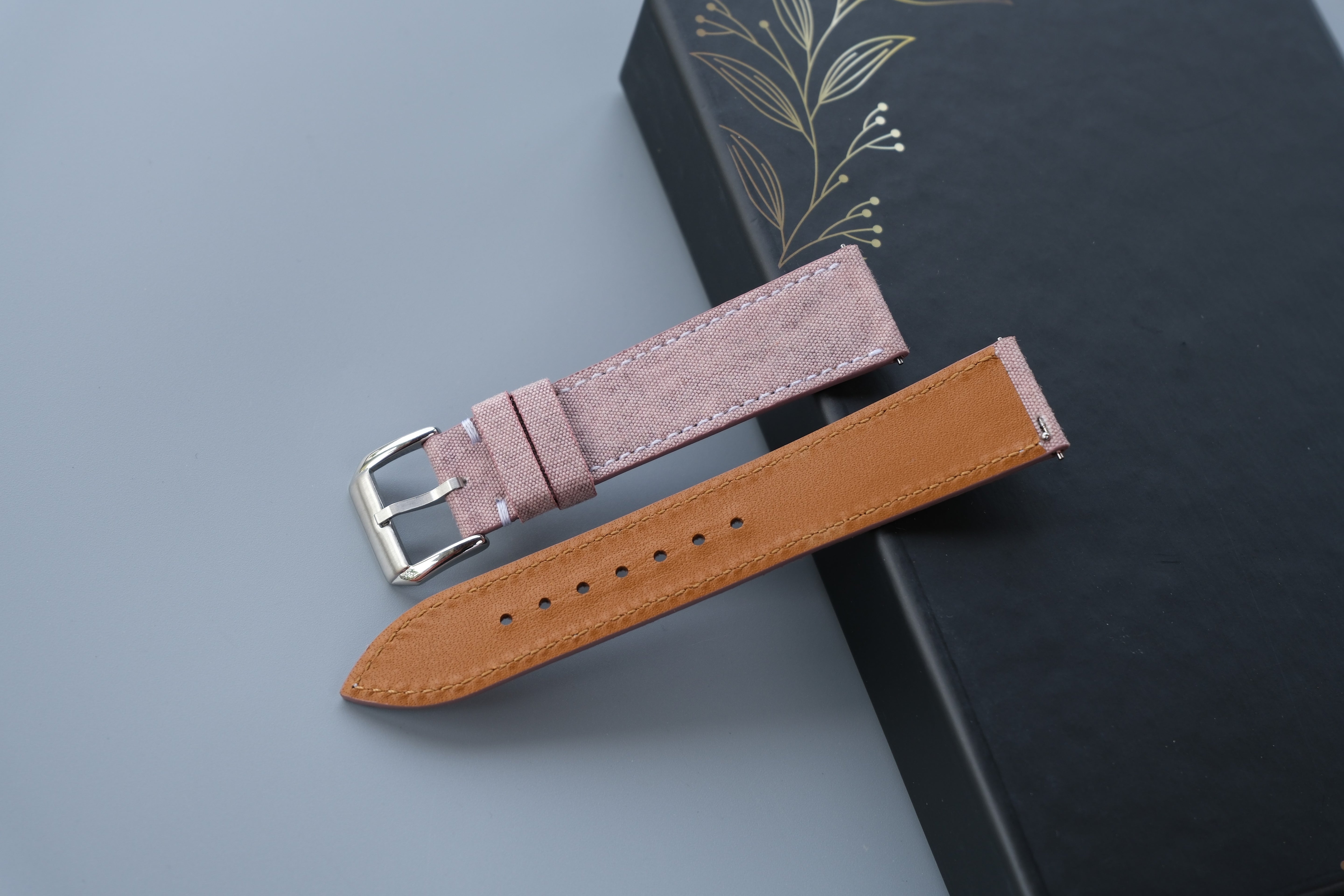 Canvas Watch Strap - Custom Size, Handmade Cotton Band (8)