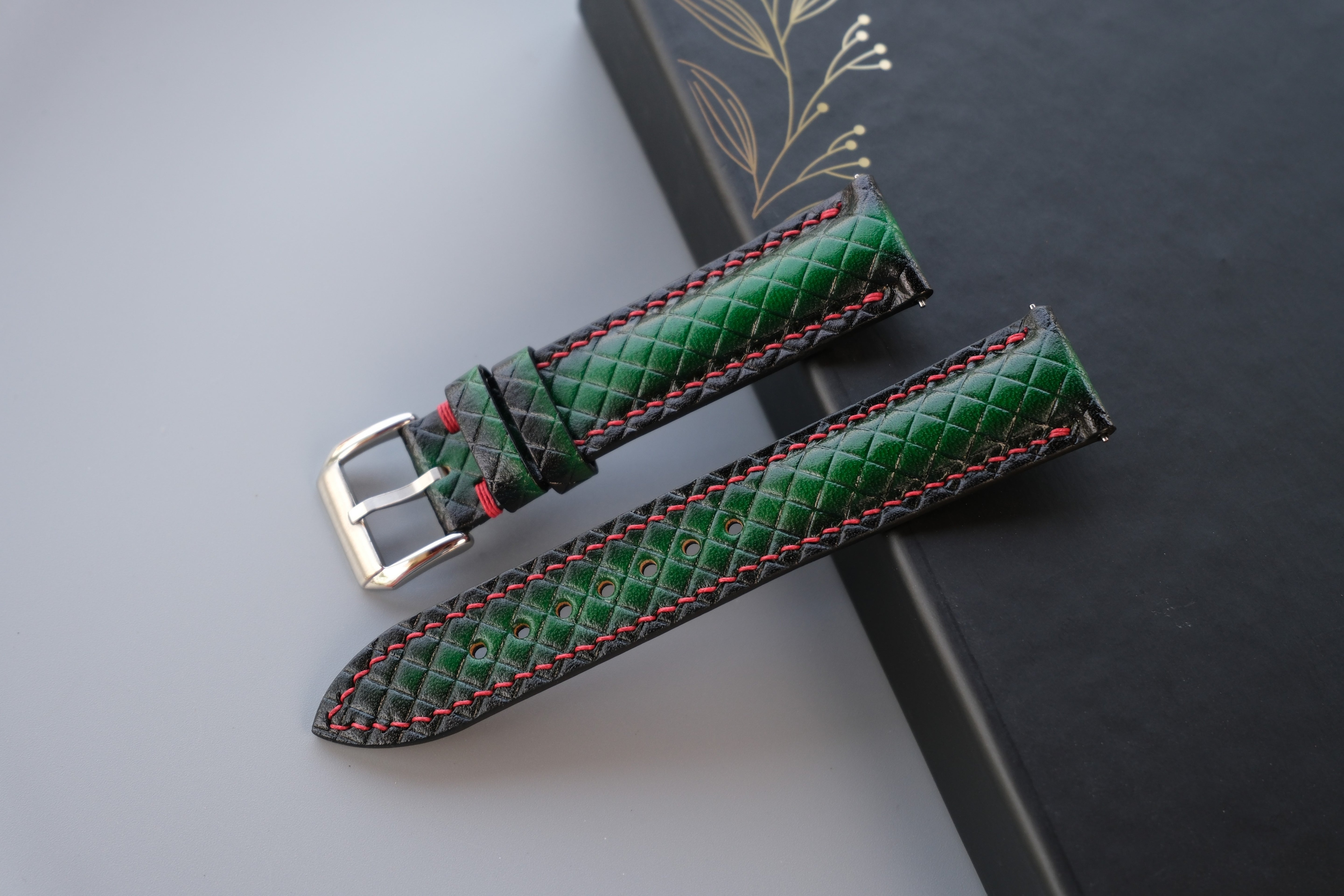 PATINA Green Veg-Tan Leather Watch Strap