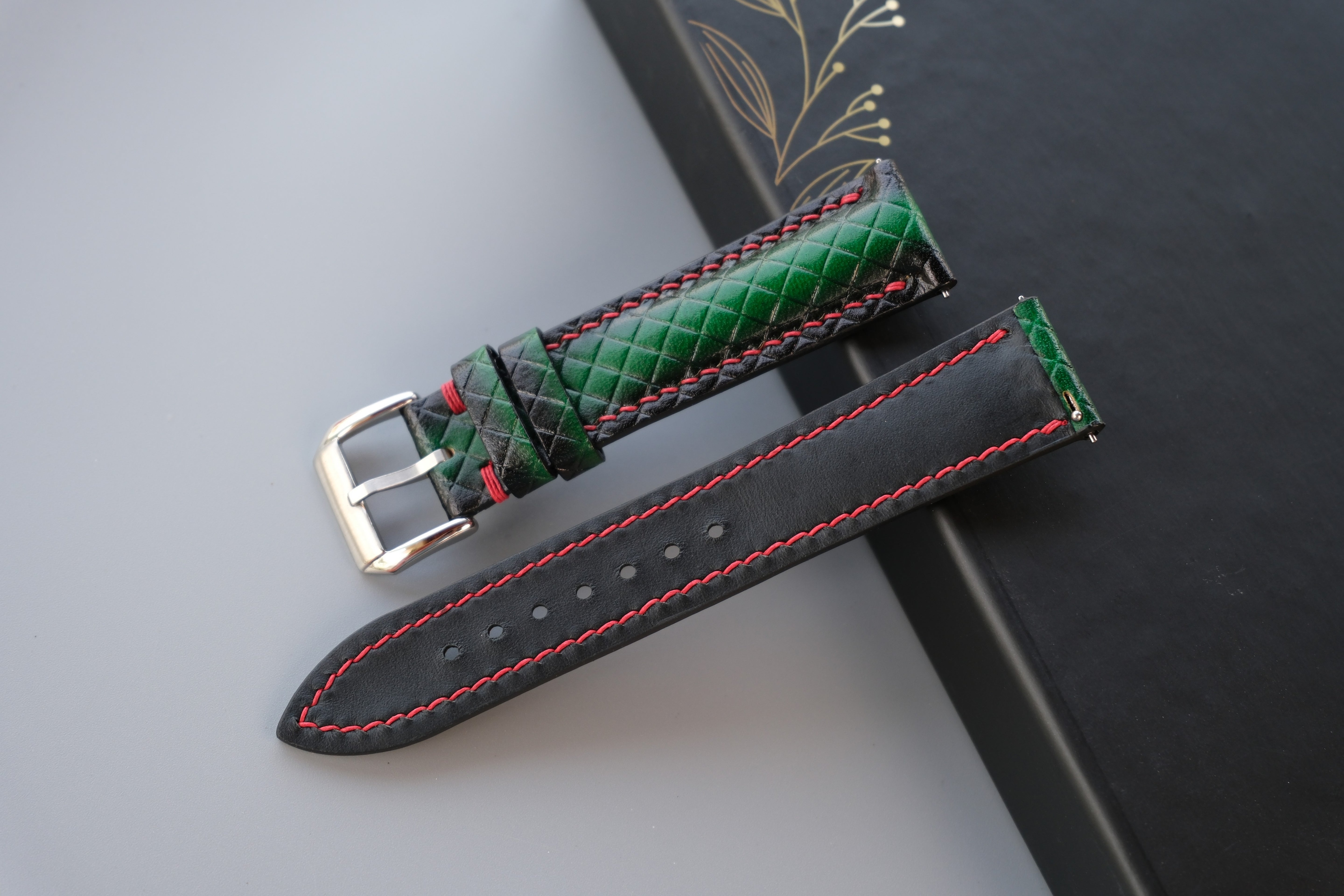 PATINA Green Veg-Tan Leather Watch Strap