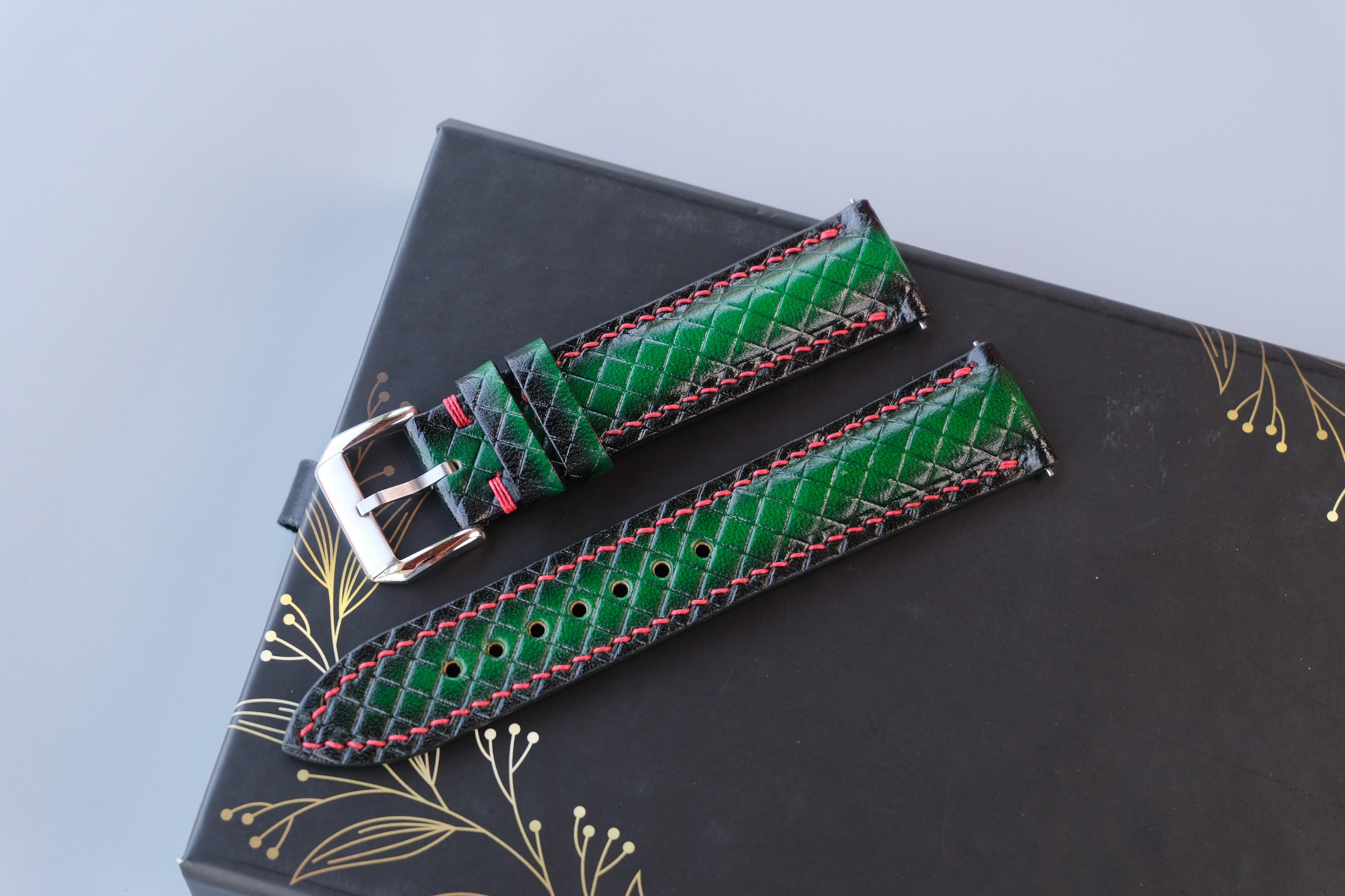 PATINA Green Veg-Tan Leather Watch Strap