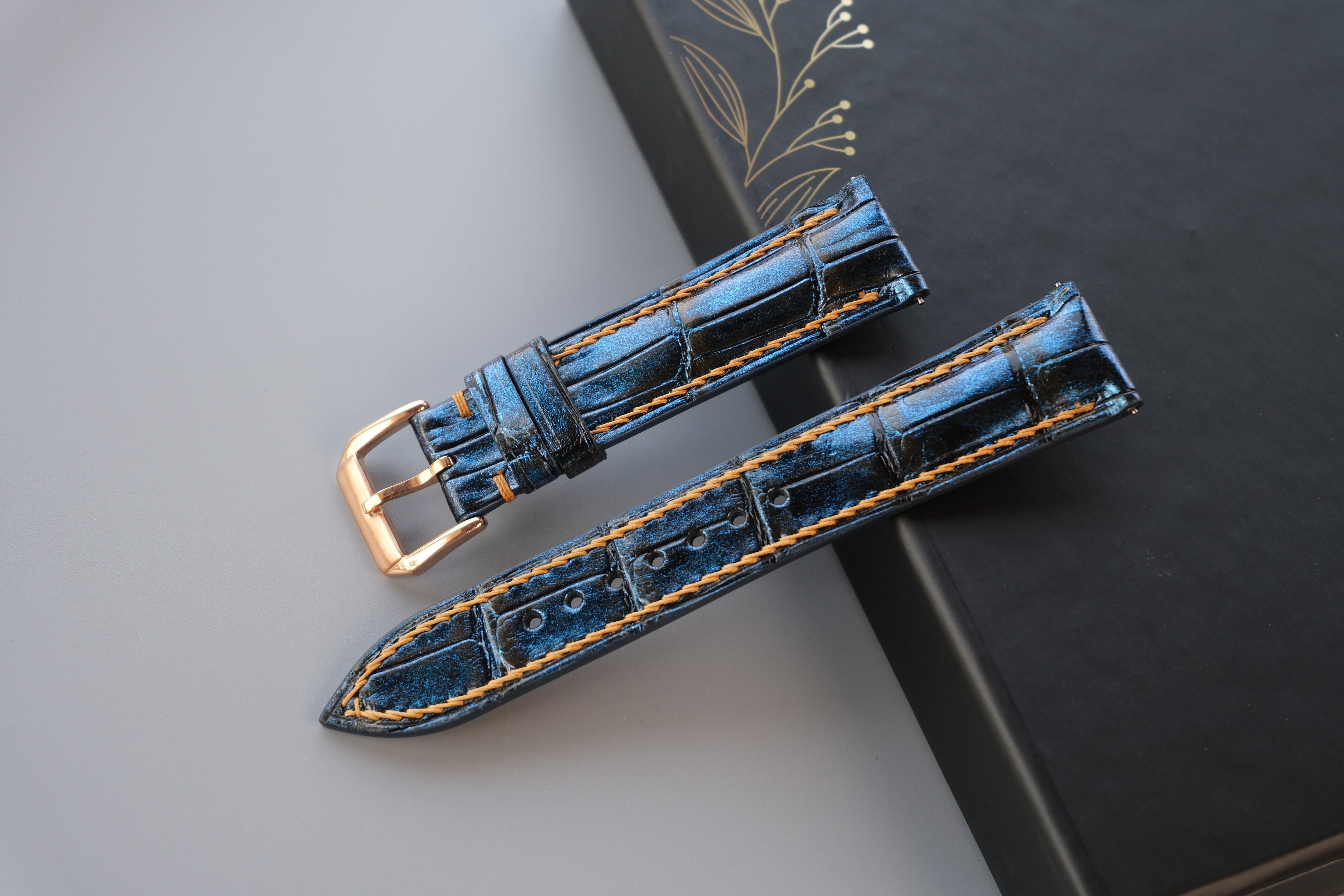 Alligator Leather Watch Strap – Custom Sizes 10mm to 26mm