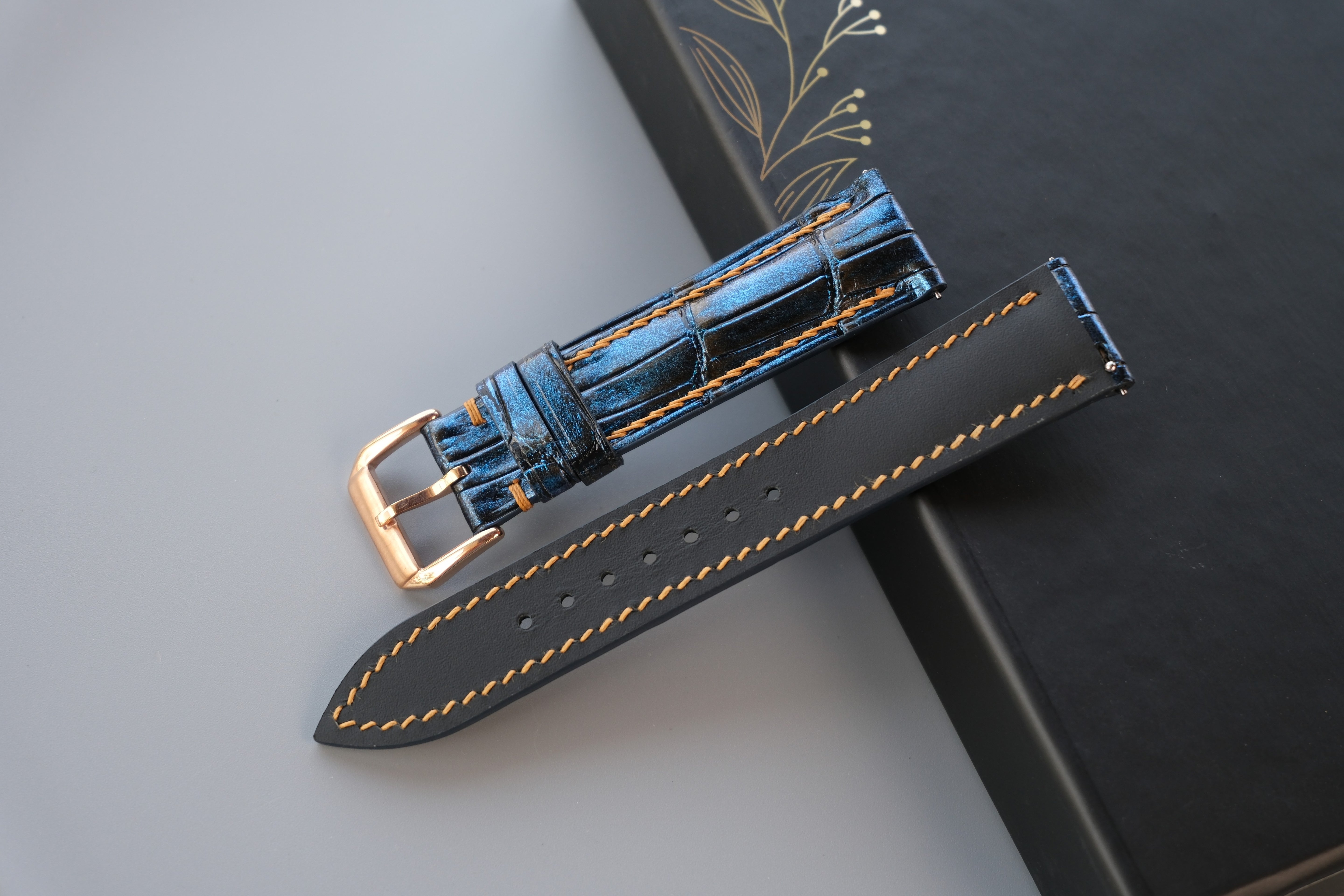 Alligator Leather Watch Strap – Custom Sizes 10mm to 26mm