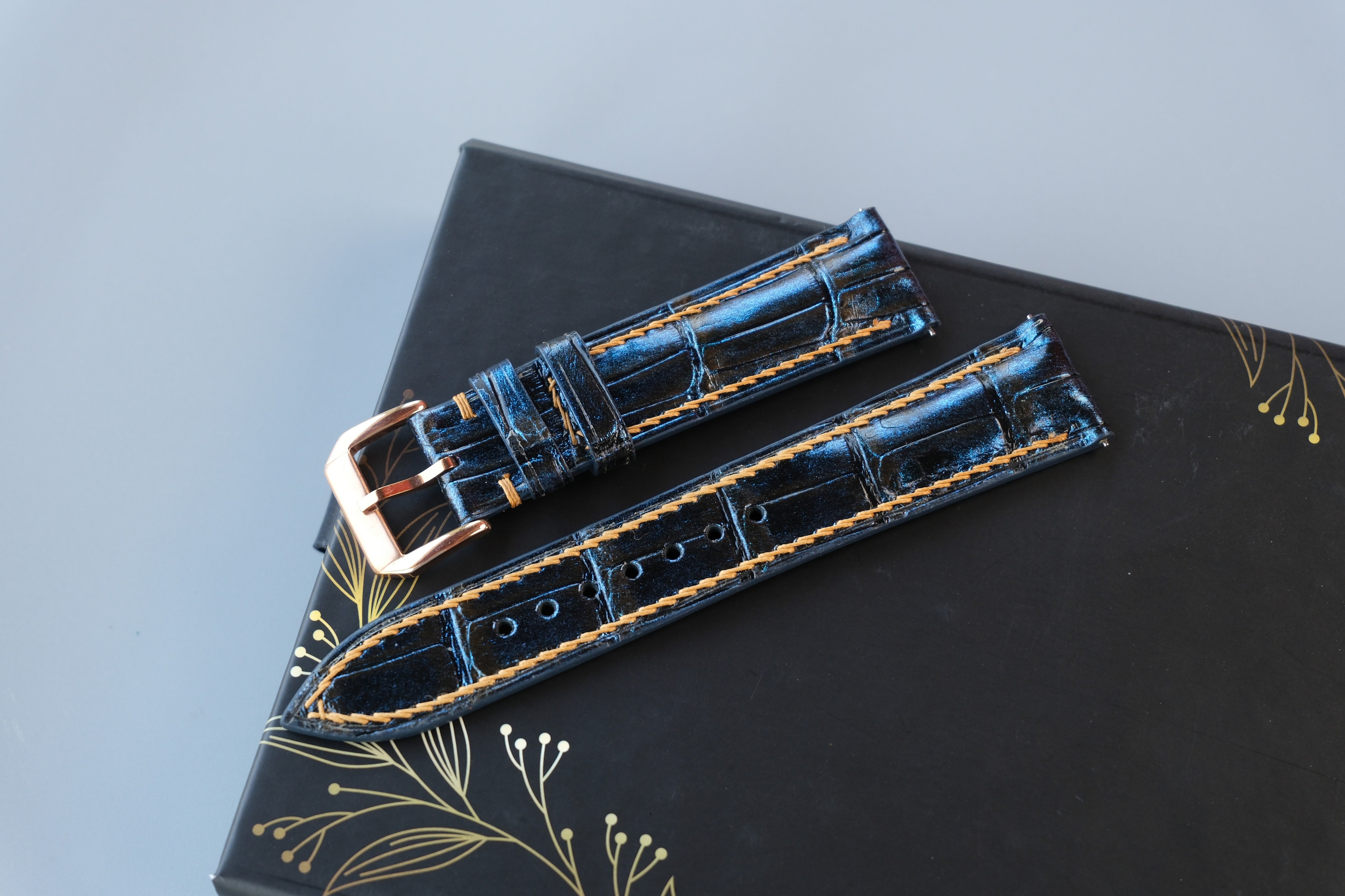 Alligator Leather Watch Strap – Custom Sizes 10mm to 26mm