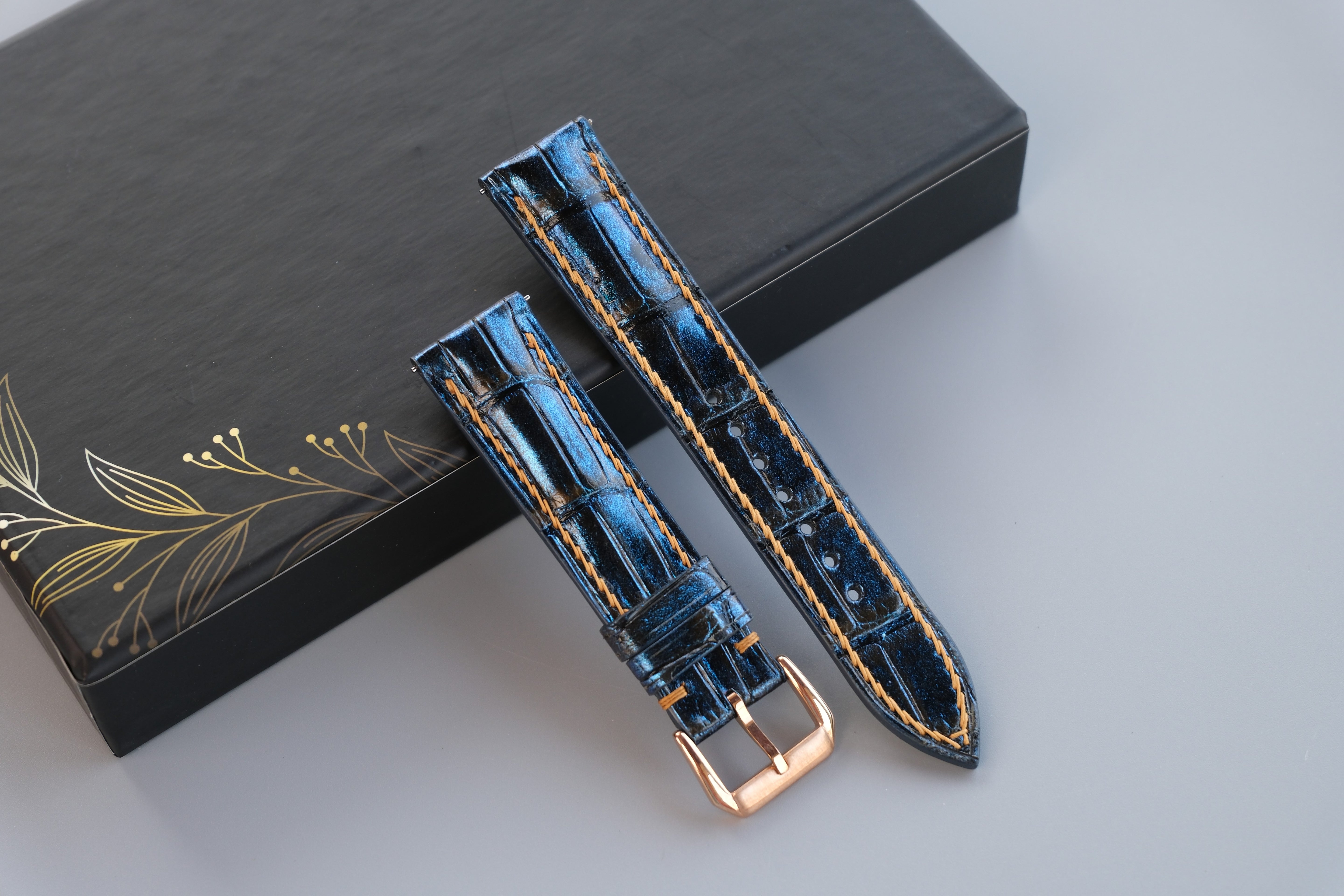 Alligator Leather Watch Strap – Custom Sizes 10mm to 26mm