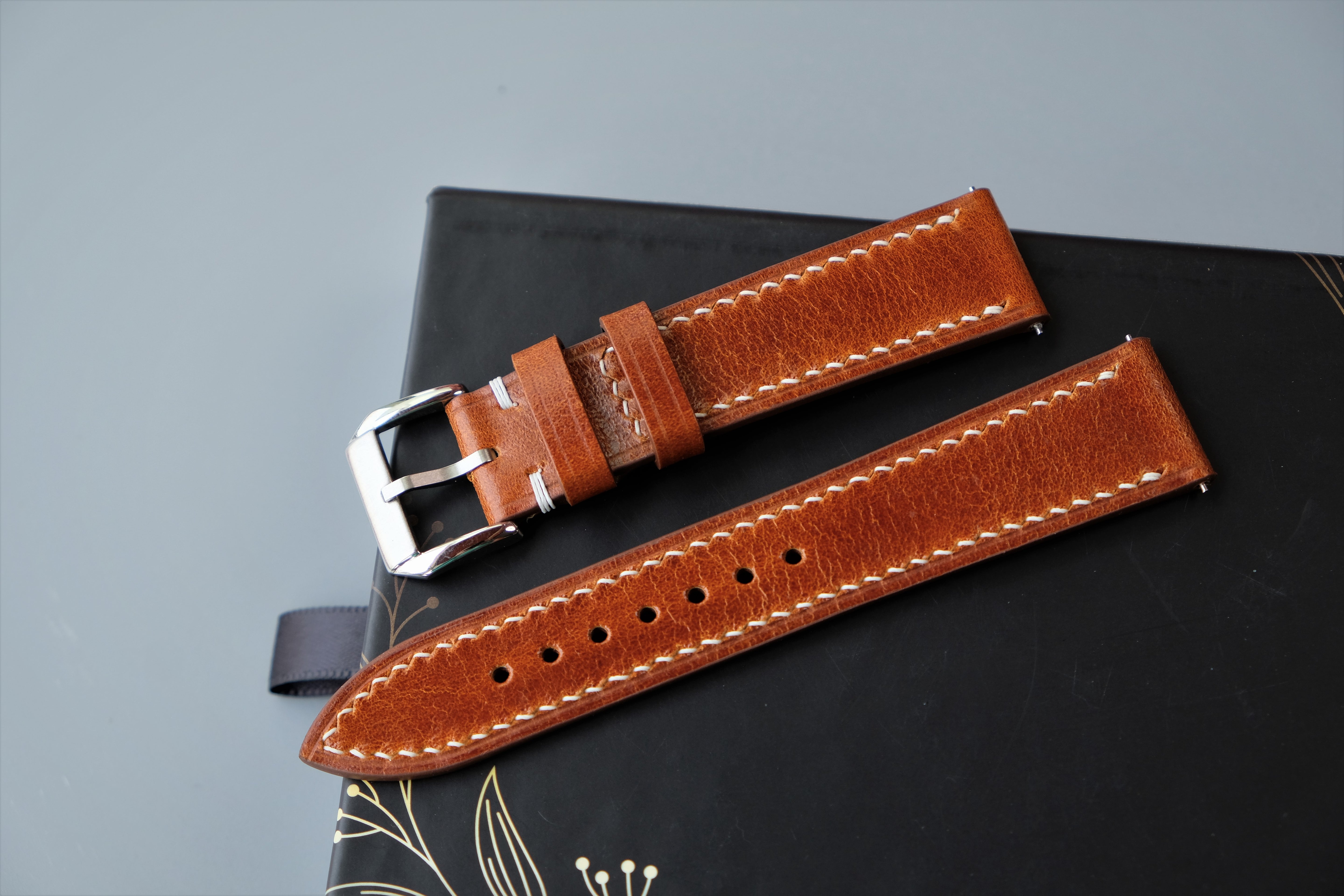 Cow Gold Calf Leather Watch Strap – Custom Sizes 10mm to 26mm