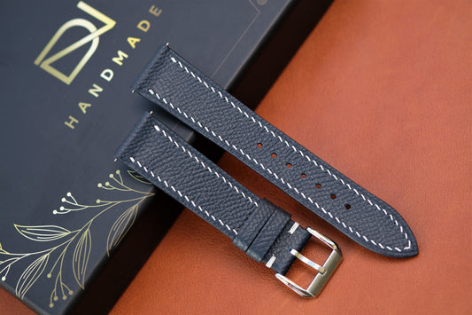 Dark Navy Epsom Leather Watch Strap