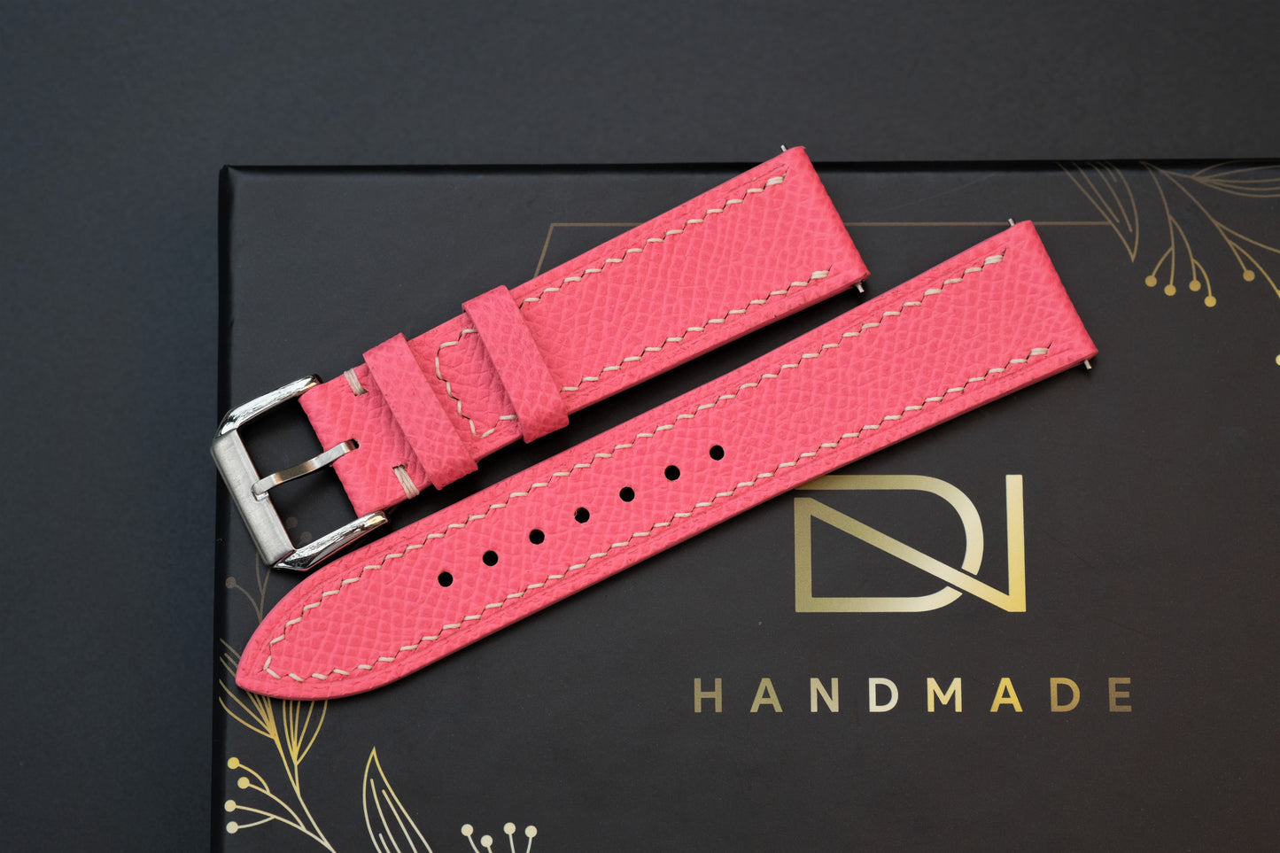 Light Pink Epsom Leather Watch Strap