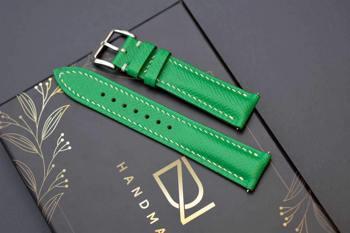 Light Green Epsom Leather Watch Strap