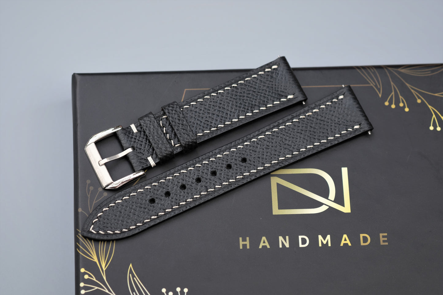 Black Epsom Leather Watch Strap