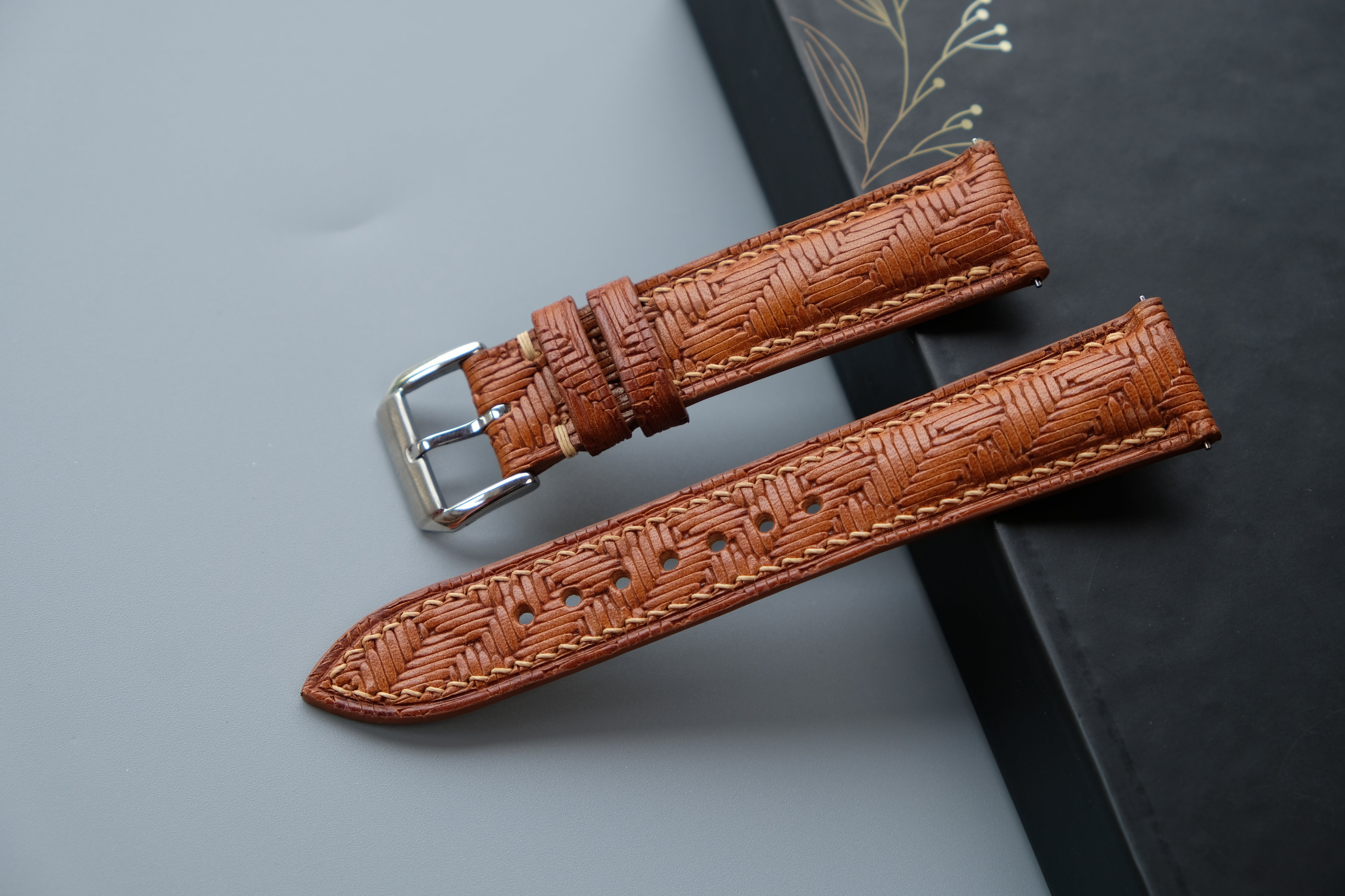 Light Brown Calf Leather Watch Strap – Custom Sizes 10mm to 26mm