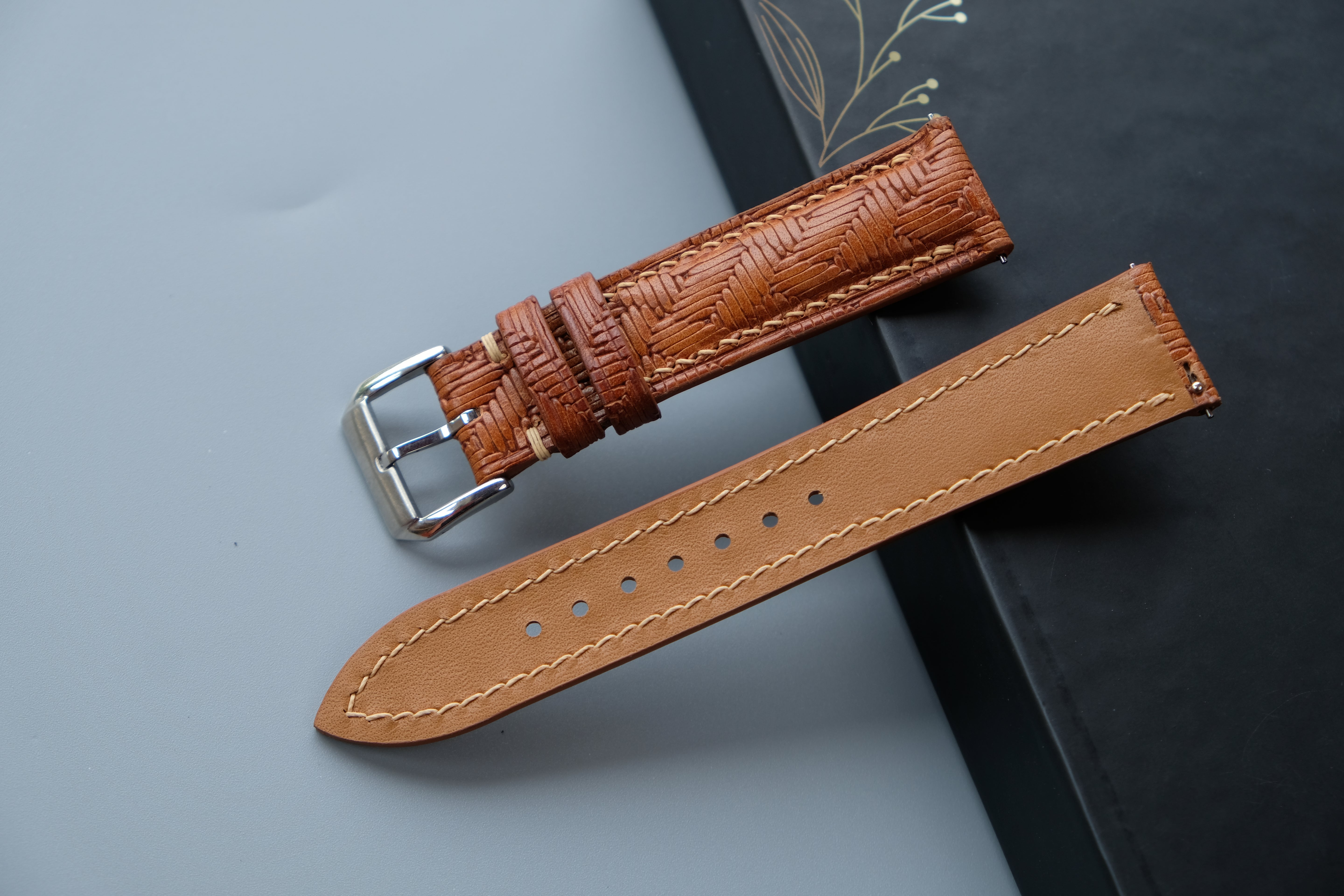 Light Brown Calf Leather Watch Strap – Custom Sizes 10mm to 26mm