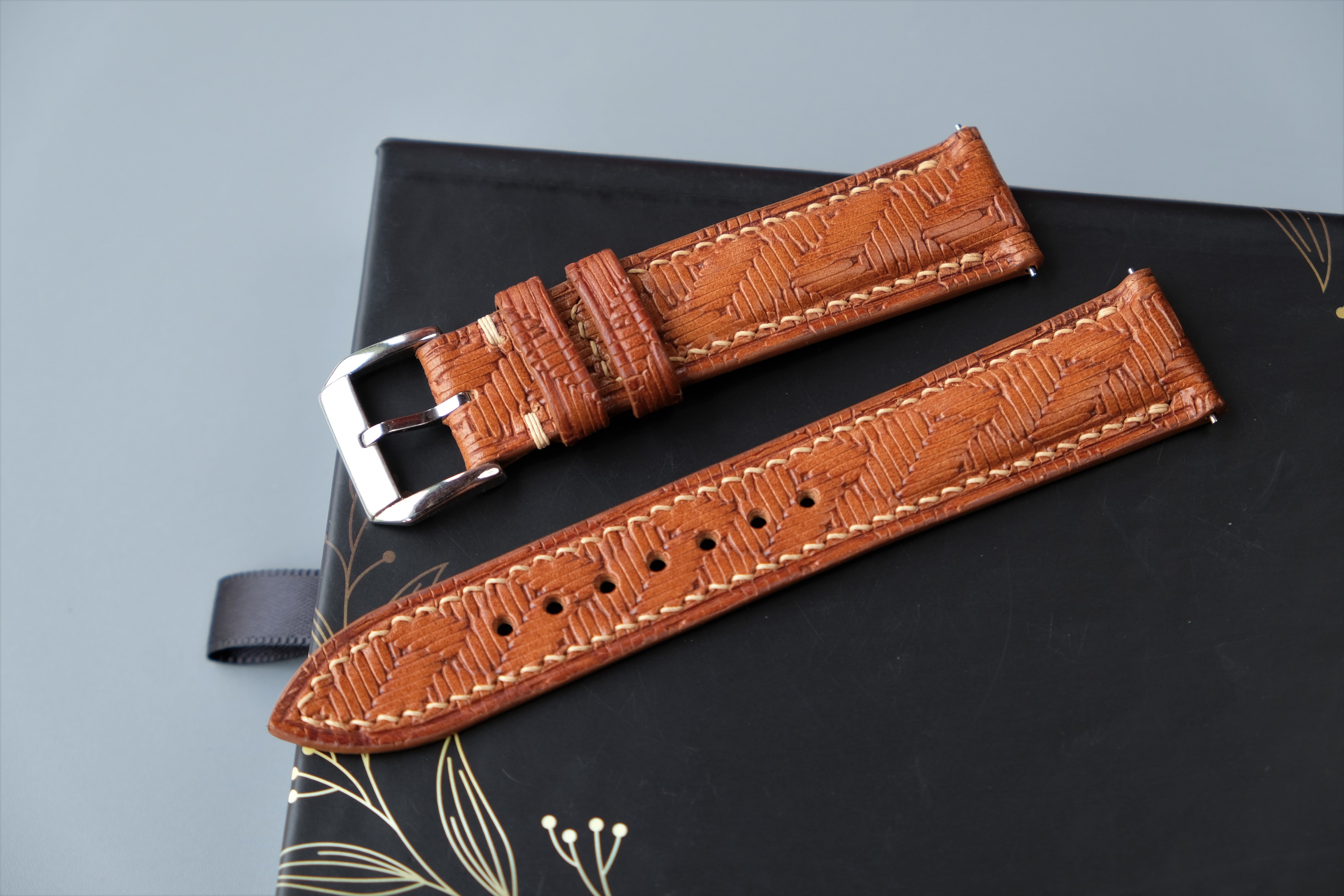 Light Brown Calf Leather Watch Strap – Custom Sizes 10mm to 26mm