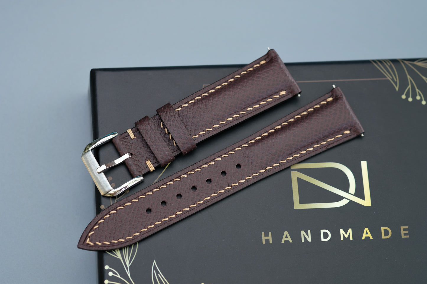 Reddish Brown Epsom Leather Watch Strap