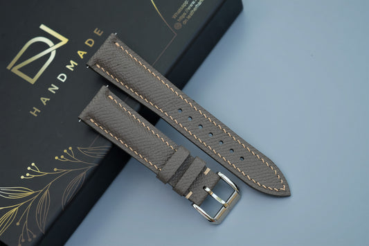 Dark Gray Epsom Leather Watch Strap