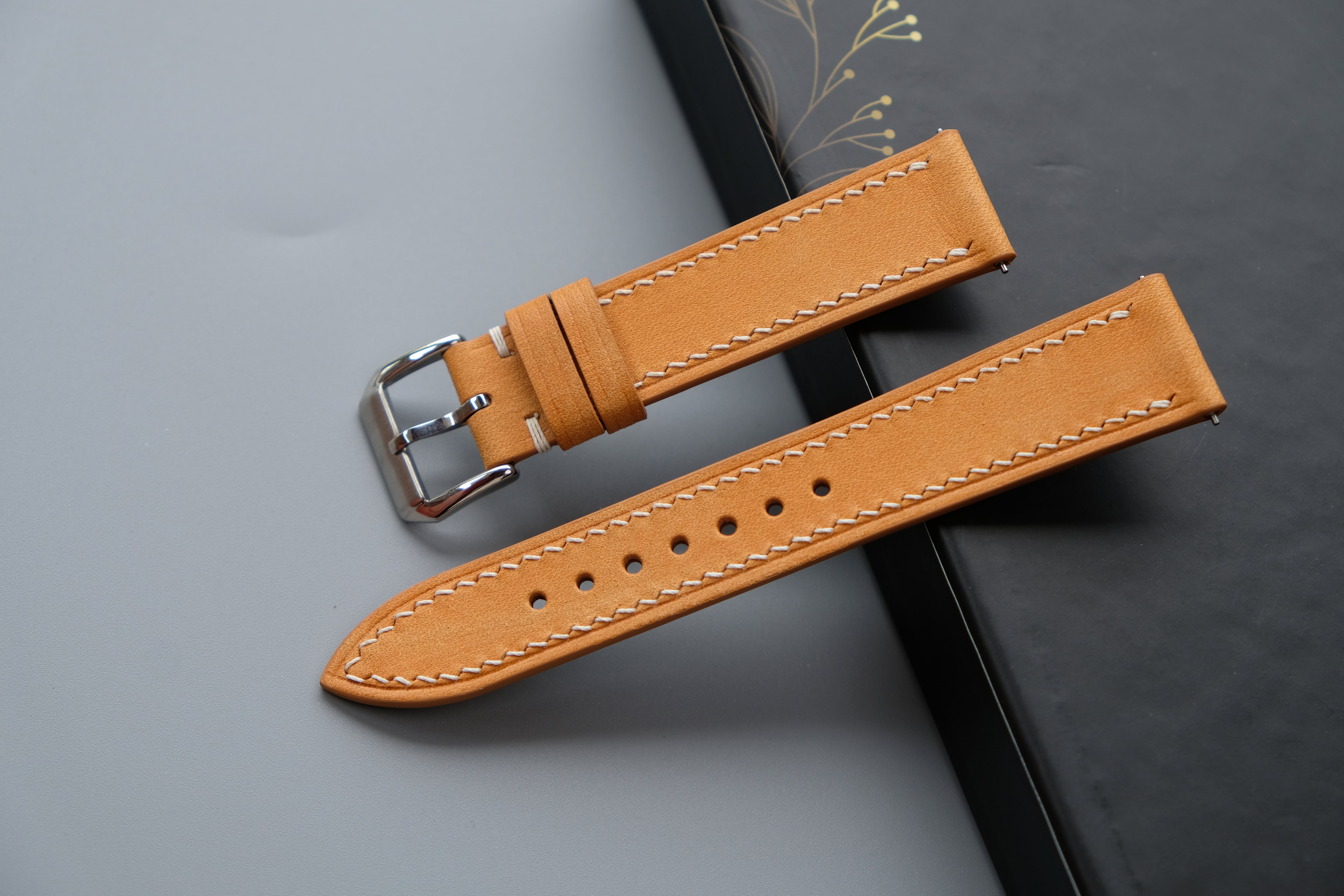 Yellow Maya Leather Watch Strap – Custom Sizes 10mm to 26mm