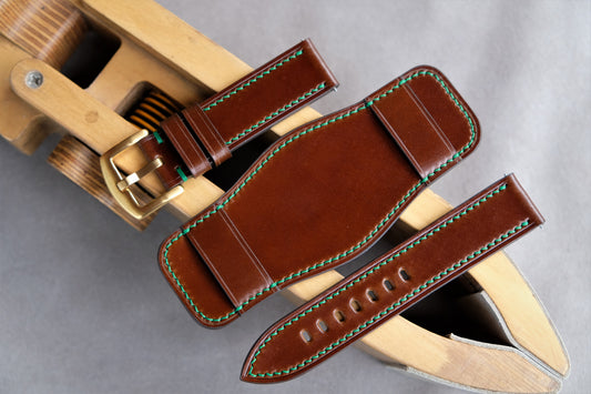 Bund Strap, COGNAC Shell Cordovan Leather Watch Strap