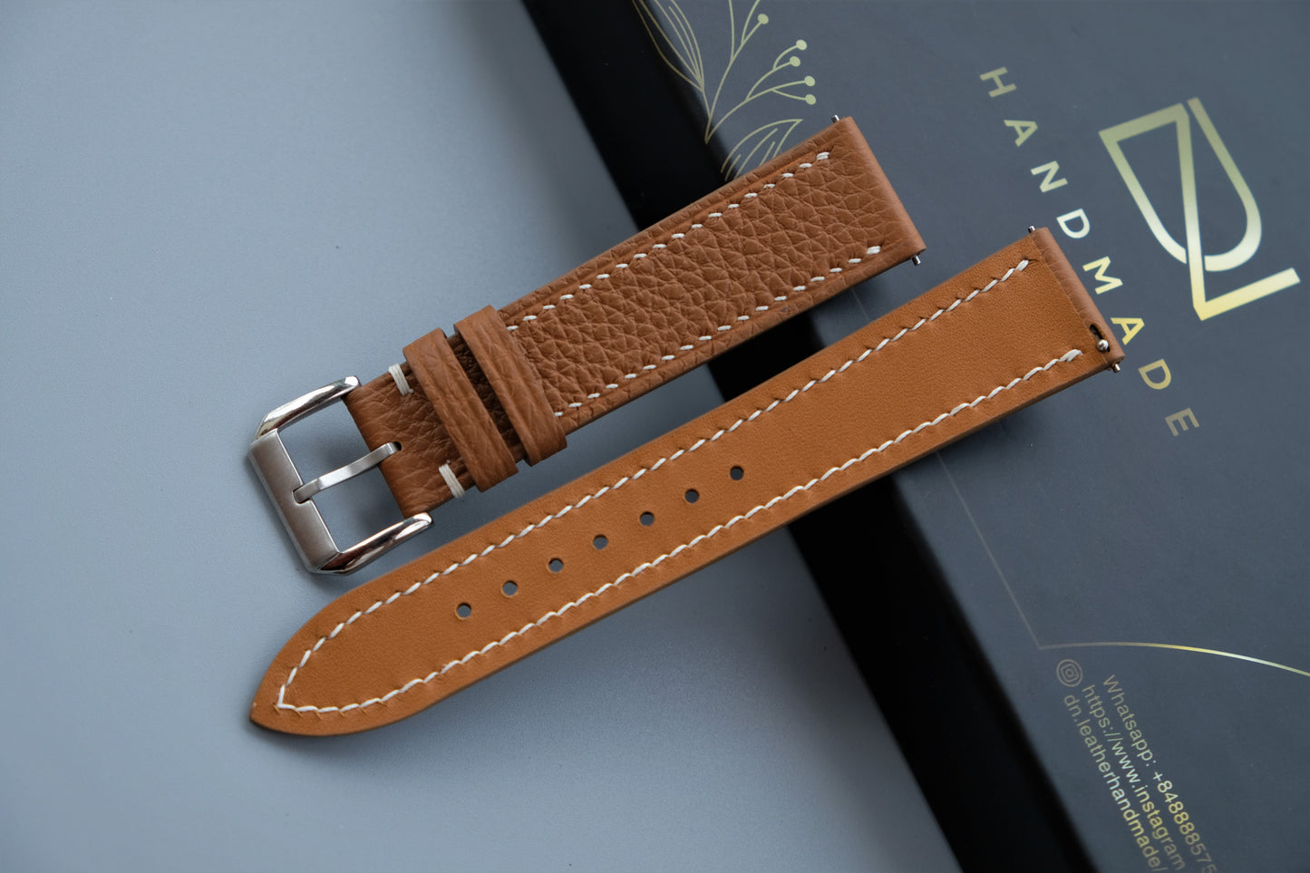 Gold TOGO Leather Watch Strap