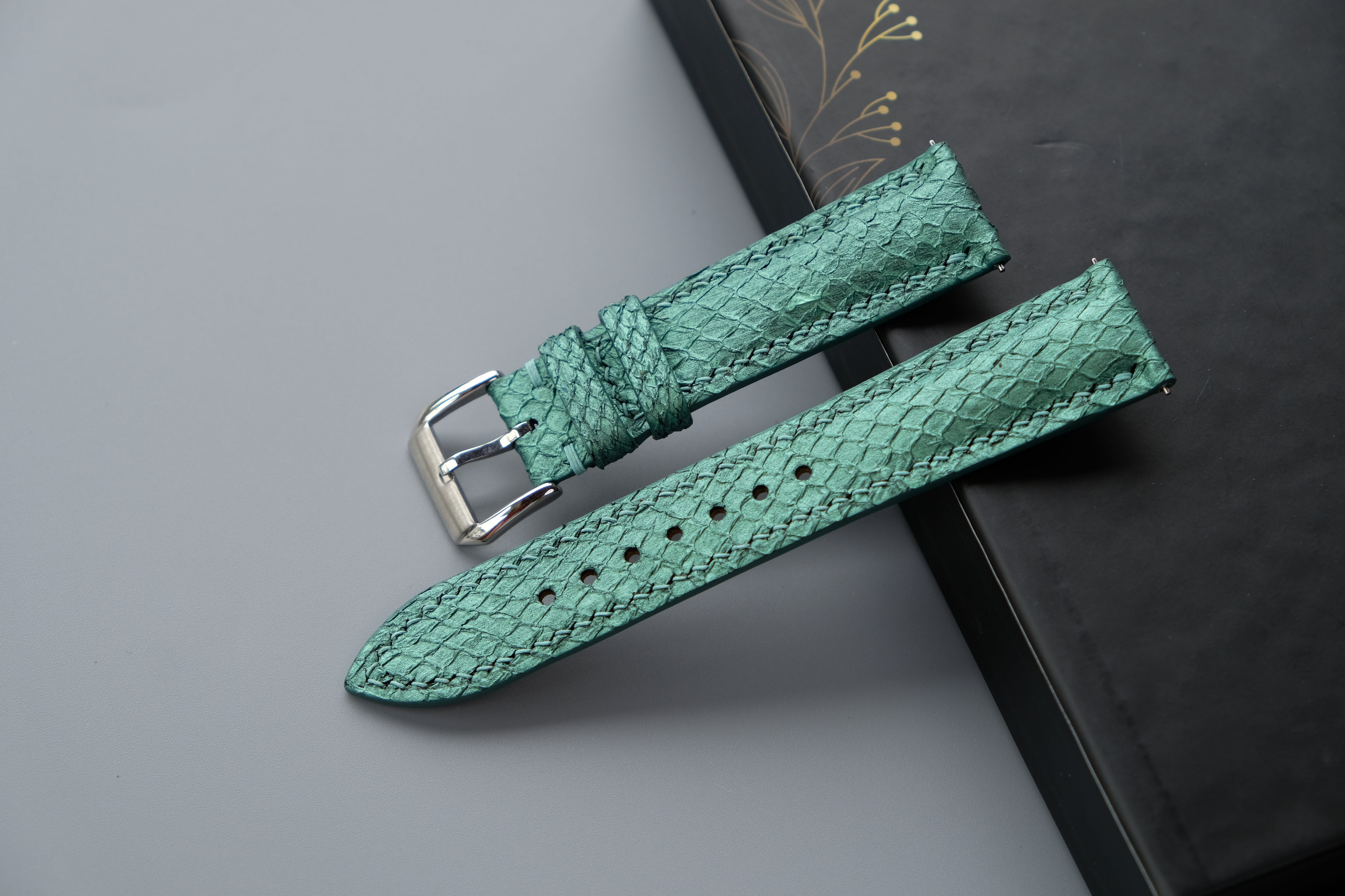 Salmon Leather Watch Strap – Custom Sizes 10mm to 26mm