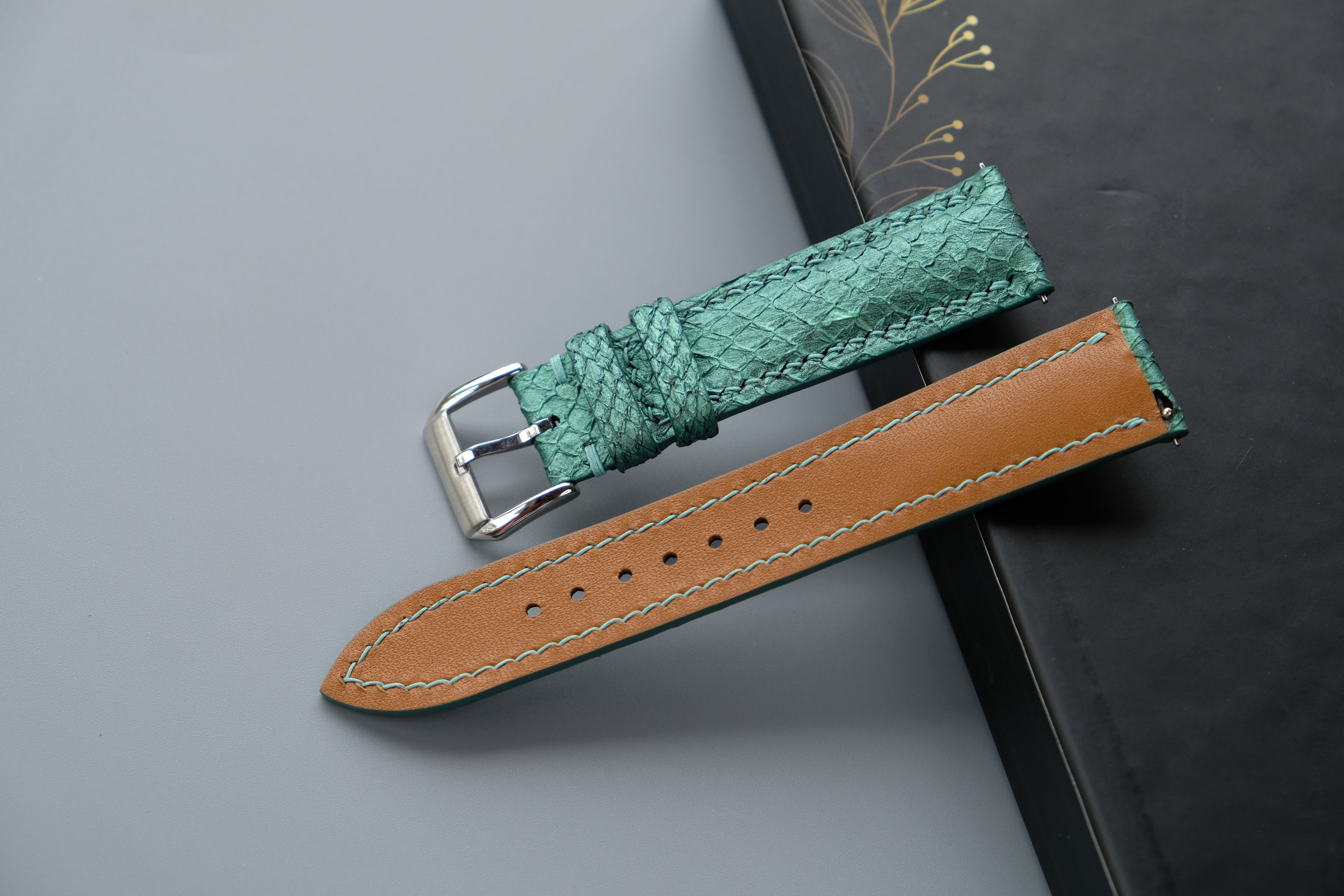 Salmon Leather Watch Strap – Custom Sizes 10mm to 26mm