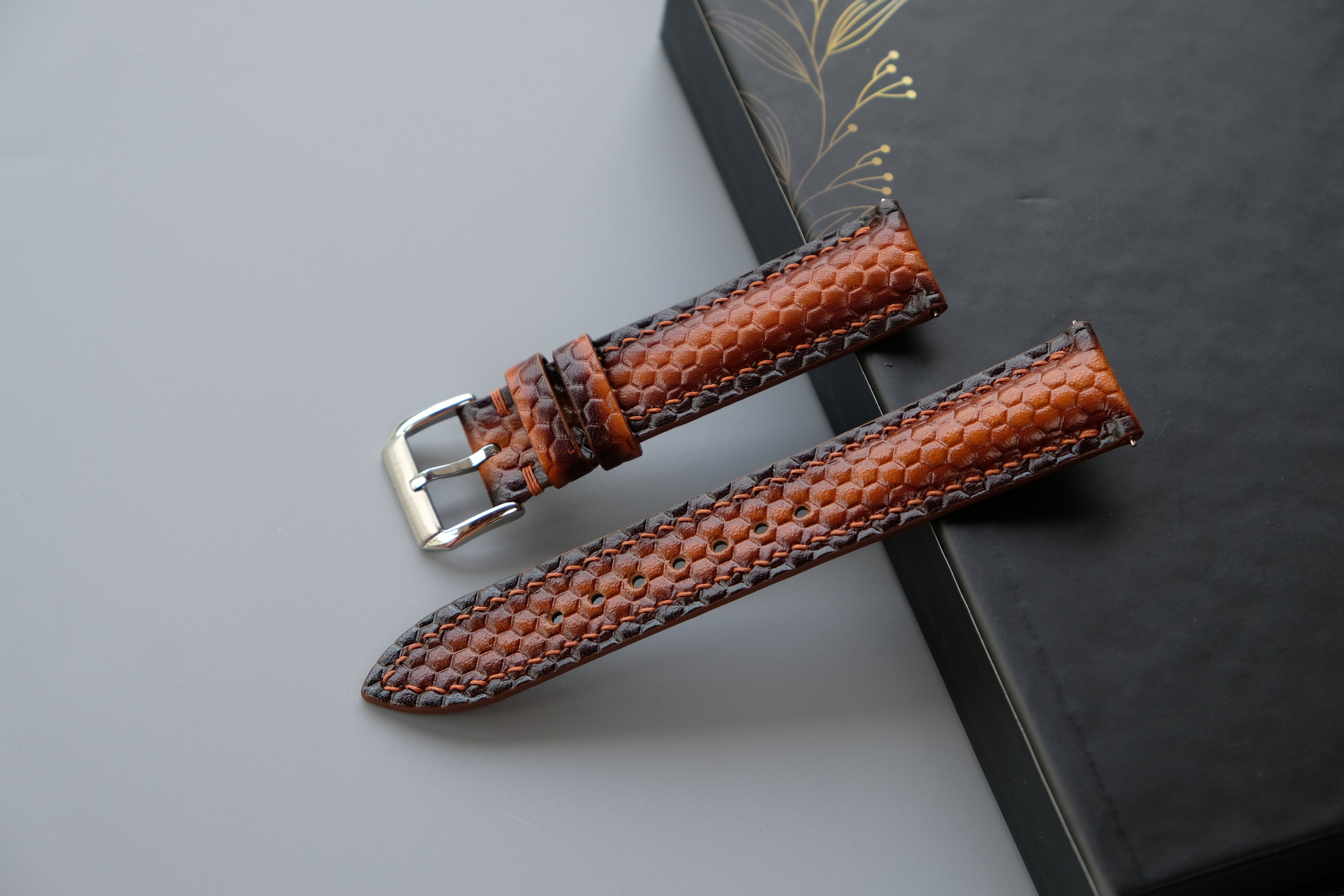 Light Brown Veg Tan Leather Watch Strap – Custom Sizes 10mm to 26mm